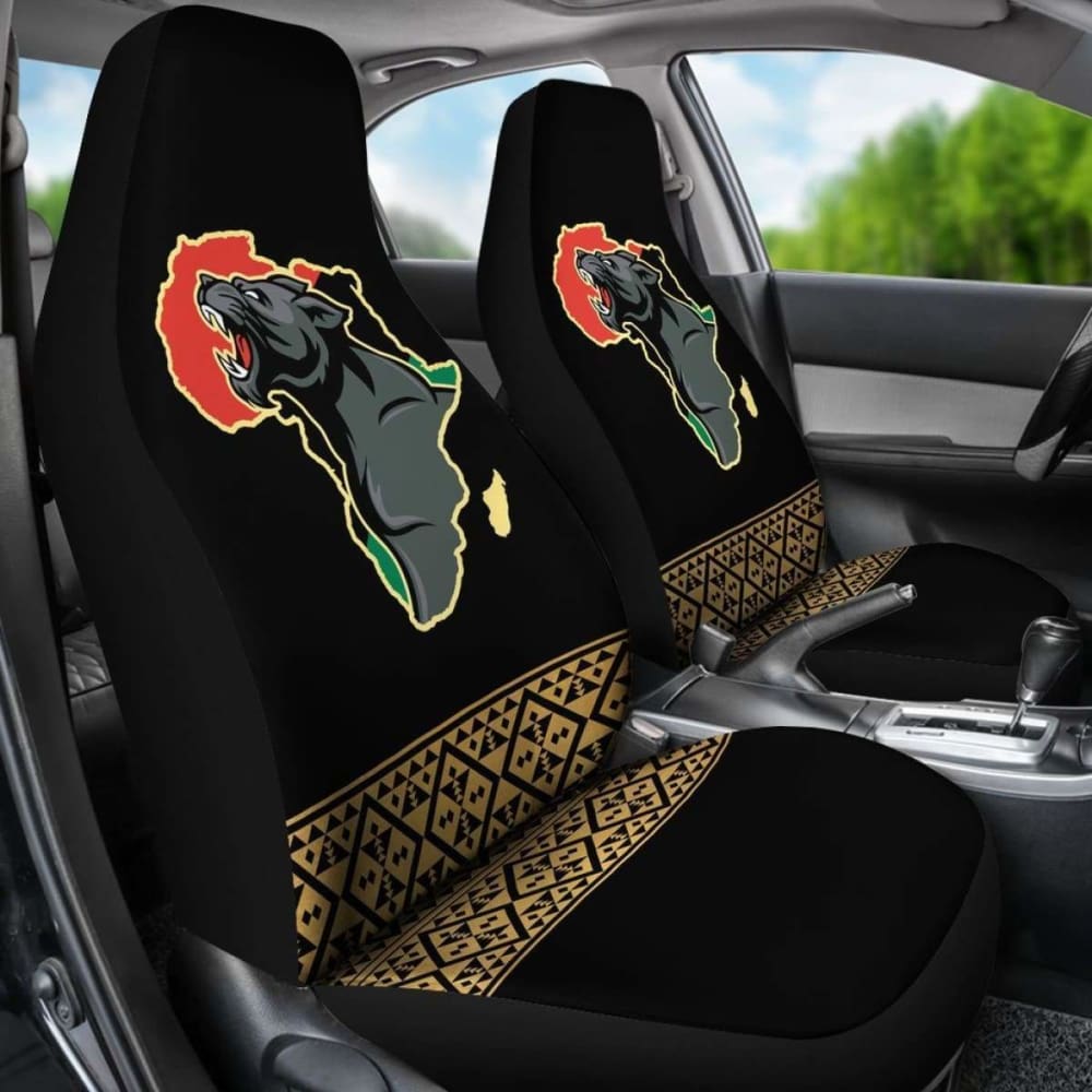 Premium African Print Car Seat Covers - Panther Africa Design 3911-153908 | Stylish & Durable for SUVs, Sedans & Trucks | Perfect for Travel, Commuting & Cultural Enthusiasts