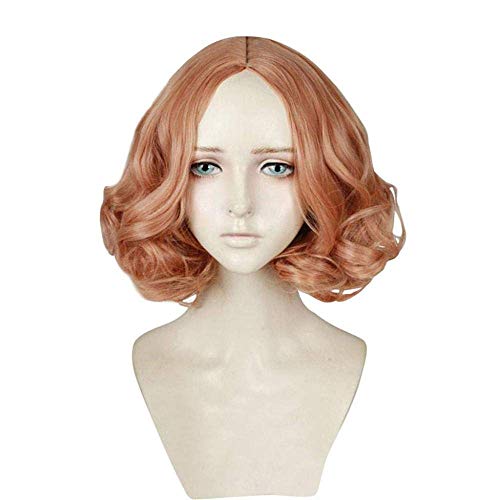 Persona 5 Cosplay Wig - Short Curly Fluffy Layered Anime Wig - Heat Resistant Synthetic Fiber Orange Hair (14 inches) - Perfect for Cosplay, Halloween, Anime Conventions & Themed Parties