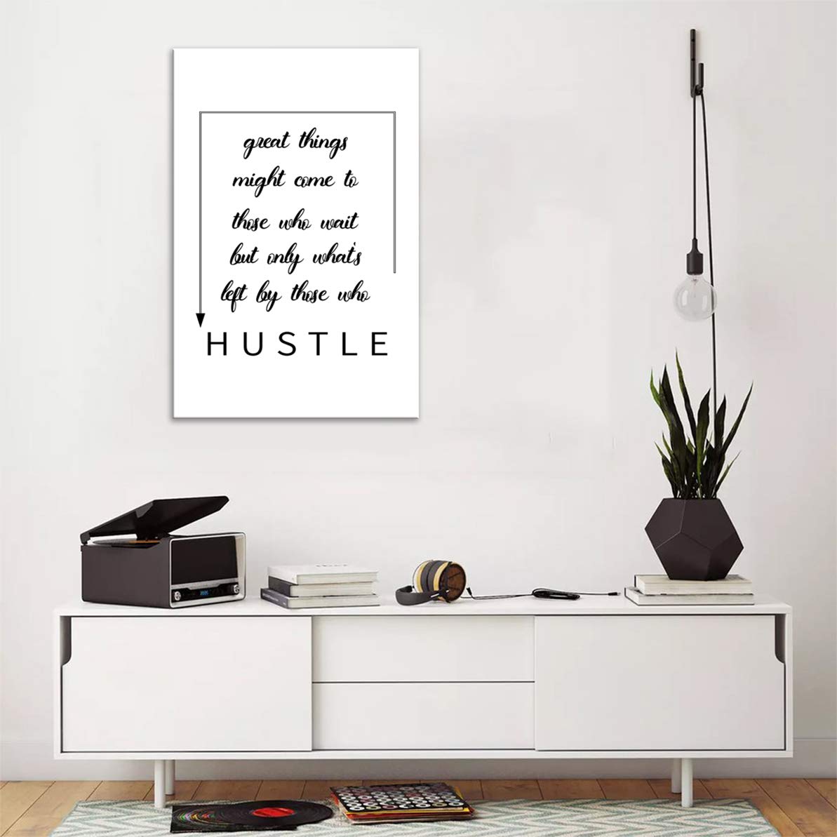 Inspirational Wall Art Canvas Print - Motivational Entrepreneur Quotes Poster for Office & Living Room Decor - Framed Ready to Hang - Perfect for Home Office, Workspace & Gift Giving