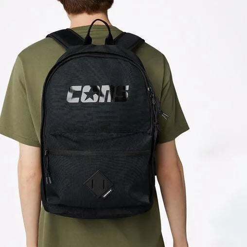 Converse Cons Go To Backpack - Stylish Black School Backpack for Men & Women - Perfect for College, Travel, and Everyday Use