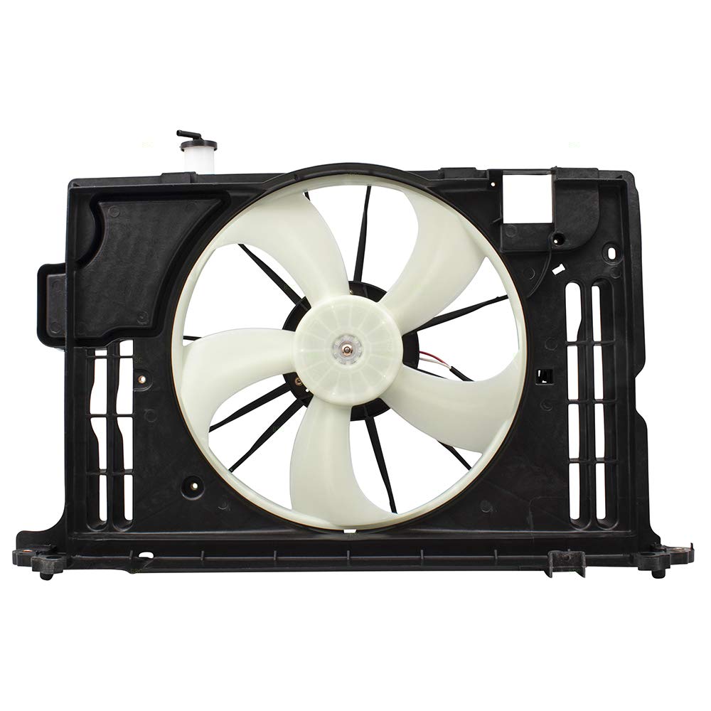 Brock Replacement Cooling Fan Assembly with Radiator Coolant Overflow Tank for 2014-2019 Toyota Corolla - Compatible with Part Numbers 163610T041, 163630T020, 16711-0T131, TO3115181 - Perfect for Engine Cooling System Repair and Maintenance
