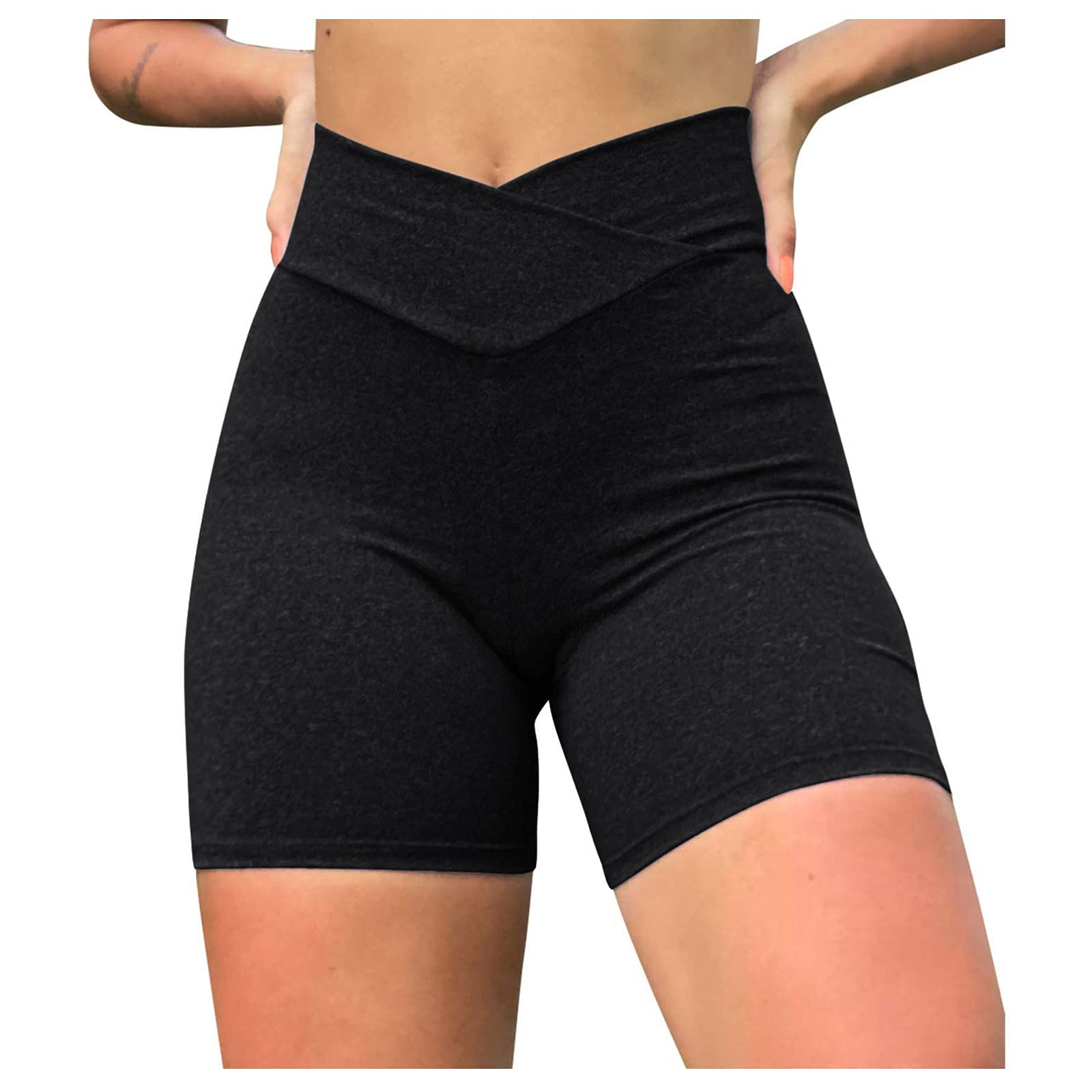 Women's Flowy Yoga Shorts with Pockets - Soft Cotton Athletic Workout Running Leggings for Fitness & Lounge Wear | Perfect for Yoga, Gym, Running and Casual Outfits
