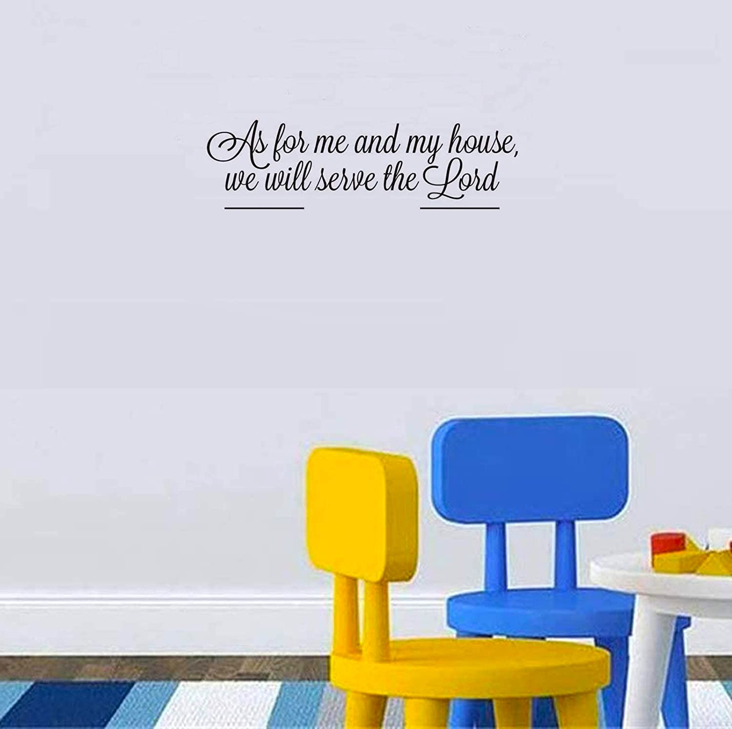 Black Vinyl Wall Sticker - Bible Verse Home Decor for Living Room & Bedroom