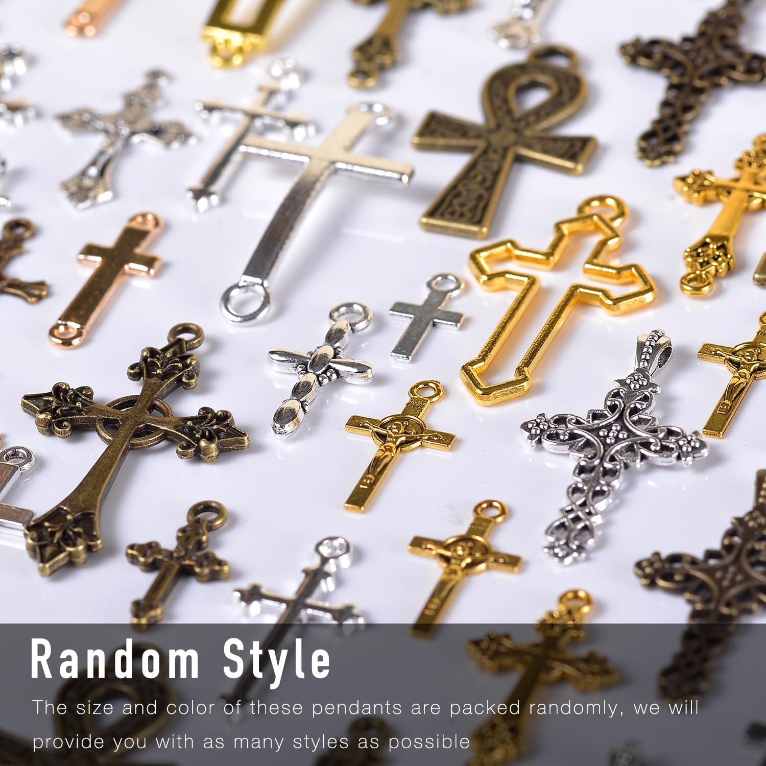 Stino 100g Bulk Metal Charms - Tibetan Silver & Gold Jewelry Findings for Earring Necklace Making | DIY Craft Supplies for Handmade Jewelry & Accessories