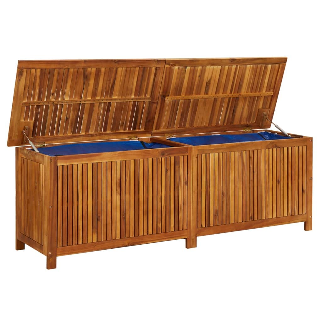 Premium Acacia Wood Patio Storage Box with Waterproof Lid - 68.8