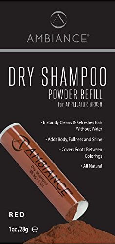 Ambiance Natural Dry Shampoo Powder Refill for Red Hair - Travel Size Tinted Shampoo for Oily Hair & Root Coverage | Non-Aerosol, Volumizing, Benzene-Free, Non-Toxic Formula | Perfect for Between Colorings, On-the-Go Refresh & Everyday Hair Care