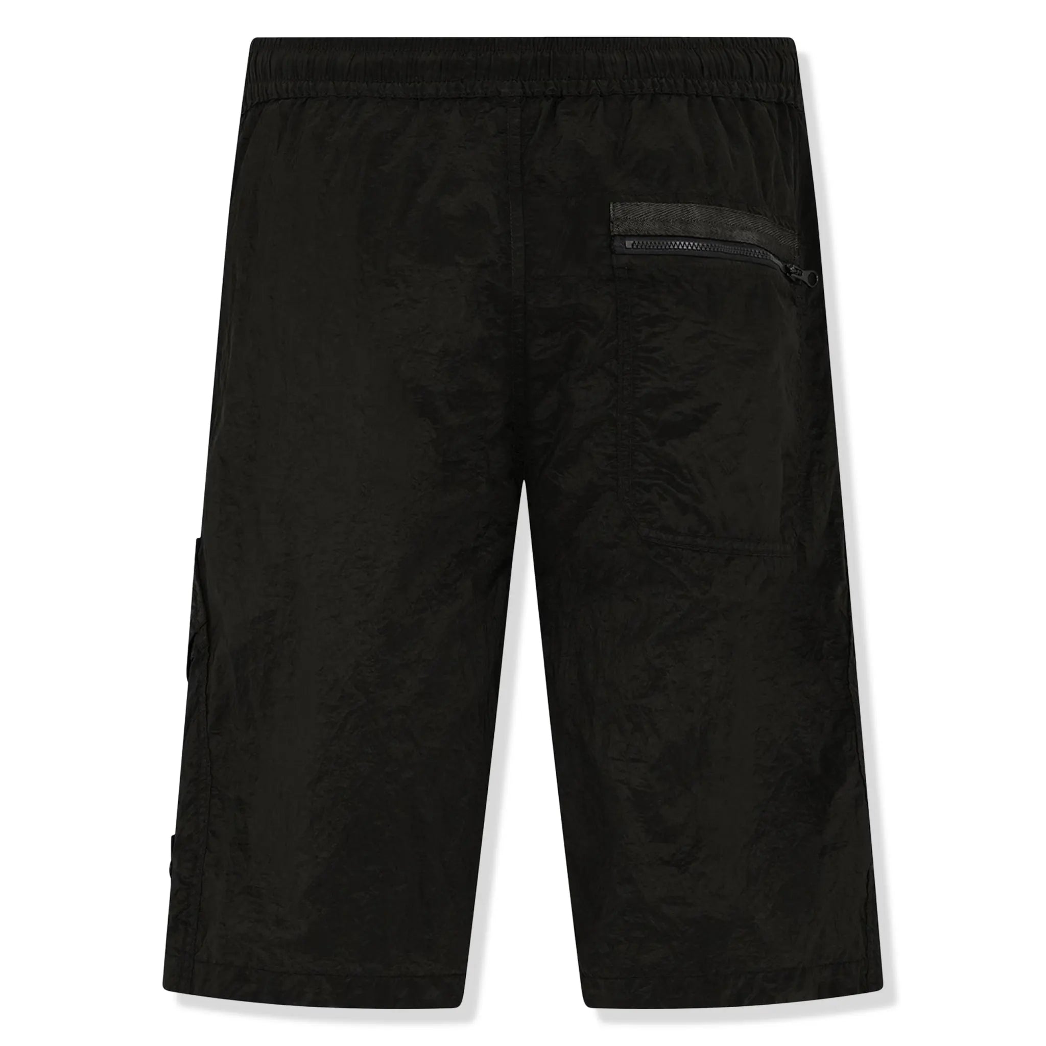 Stone Island Men's Nylon Metal Black Shorts - Lightweight Casual Summer Shorts for Outdoor Activities & Travel