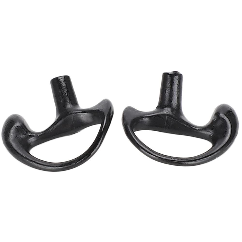Dioche Radio Earpiece - Comfortable Black Silica Gel Ear Mold Replacement for Most Coil Tube Audio Kits (Small, Both Ears) | Perfect for Security Guards, Event Staff, and Professional Communication Scenarios