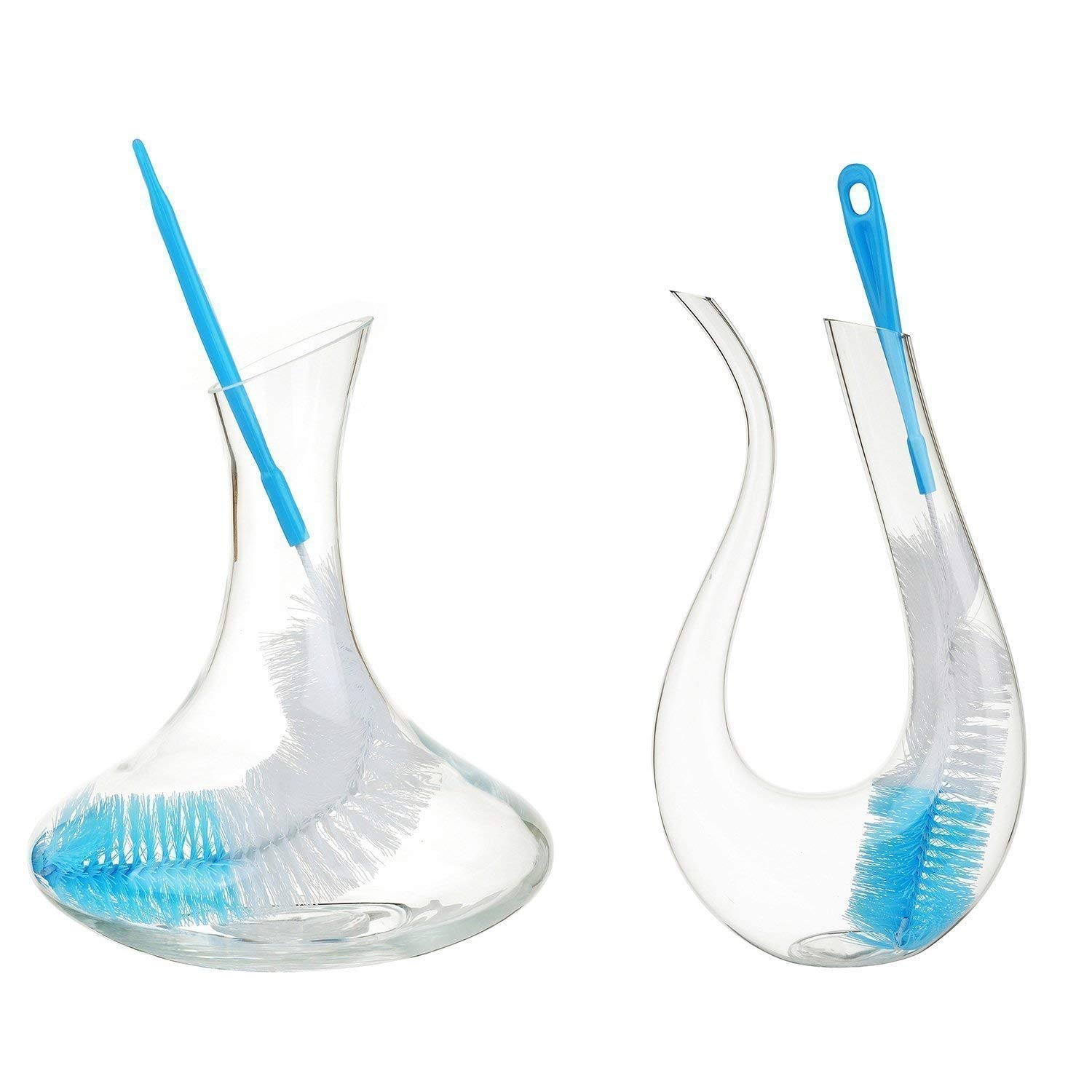 DIKANSHA® 2-Pack Bottle Cleaning Brush Set - Nylon Bristles for Glass & Plastic Water Bottles, Straws, Mugs - Dishwasher Safe Cleaning Tool (Color May Vary) | Perfect for Home, Office, Gym & Travel Use