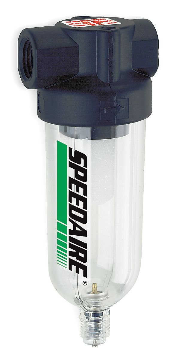Speedaire 4ZL08 High Efficiency Compressed Air Filter - 150 psi Max Pressure, 1.63 Inch Water Column - Ideal for Industrial Pneumatic Systems & Air Tool Protection