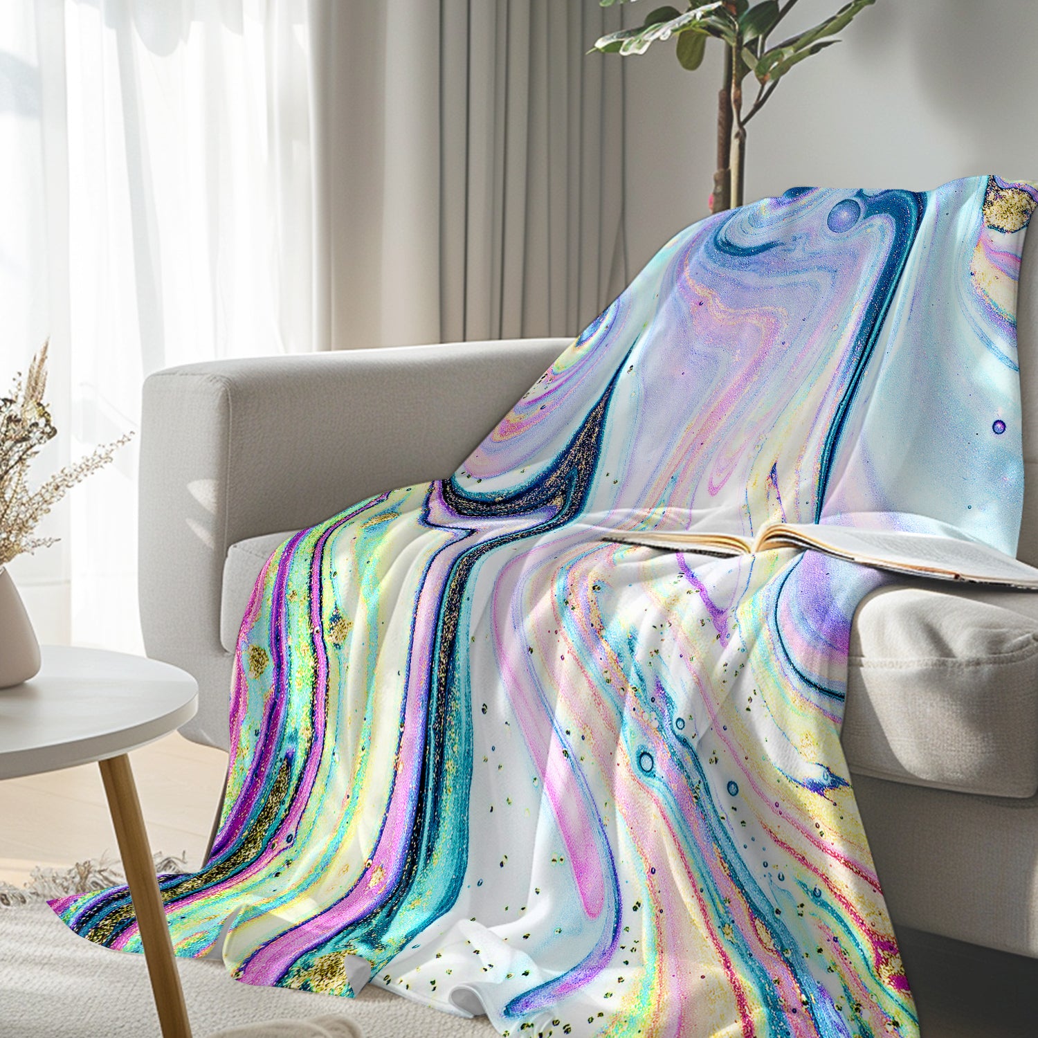 Cozy Maya Bay Flannel Fleece Blanket - Ultra Soft & Warm Reversible Throw for Couch, Bed, and Outdoor Camping - Perfect for Winter Nights, Movie Time & Picnics