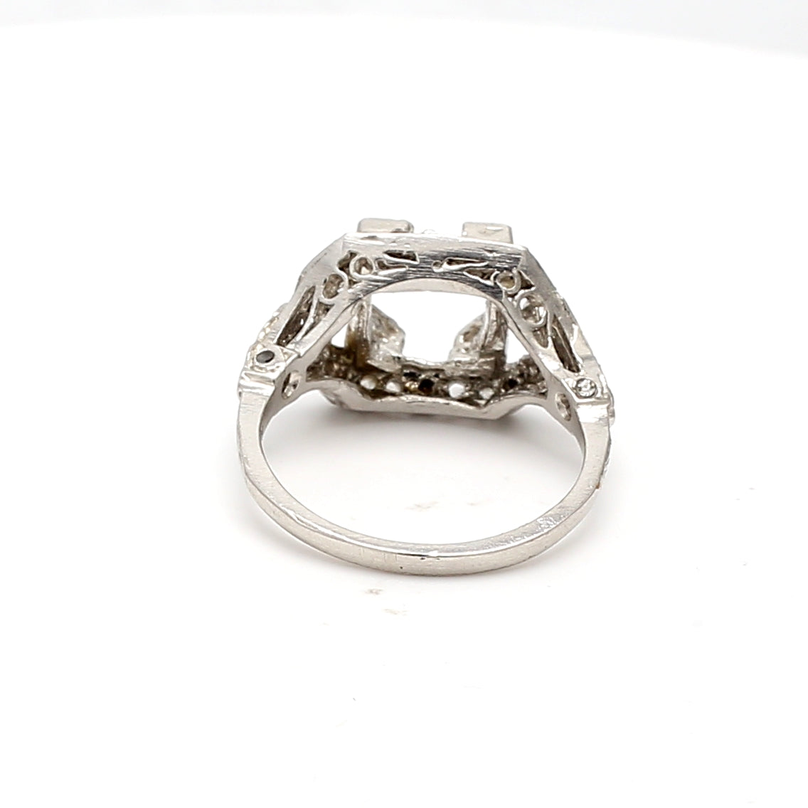 0.05 Carat Old European Cut G SI1 Diamond Platinum Semi Mount Ring - Vintage Style Engagement Ring for Women, Perfect for Proposals, Weddings & Anniversaries