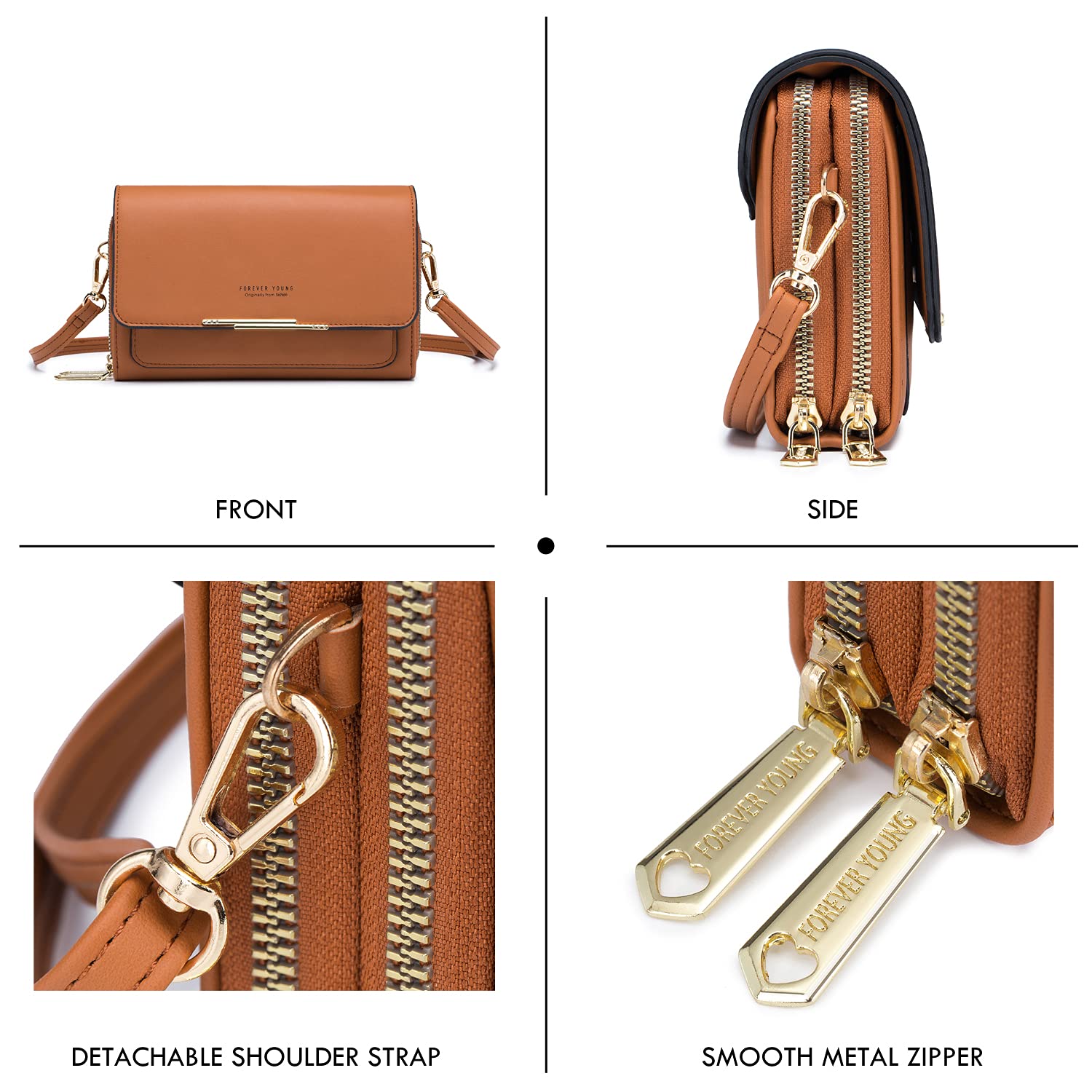 Stylish Women's Small Crossbody Bag with Phone Pocket & Credit Card Slots - Perfect for Everyday Use, Travel, and Shopping