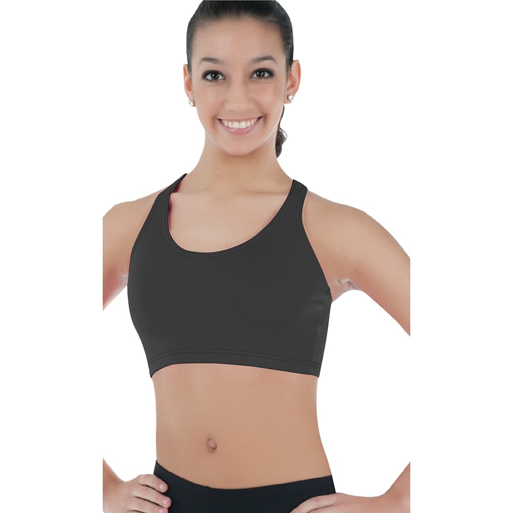 Body Wrappers Prowear Racerback Sports Bra for Women - Breathable Black Workout Top for Yoga, Gym & Running