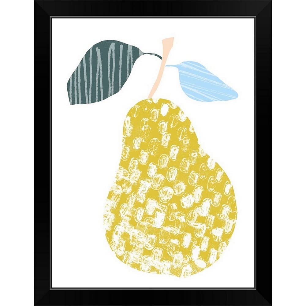 Black Framed Cut Paper Fruit Art Print - Modern Fruit Artwork for Kitchen, Dining Room & Home Decor