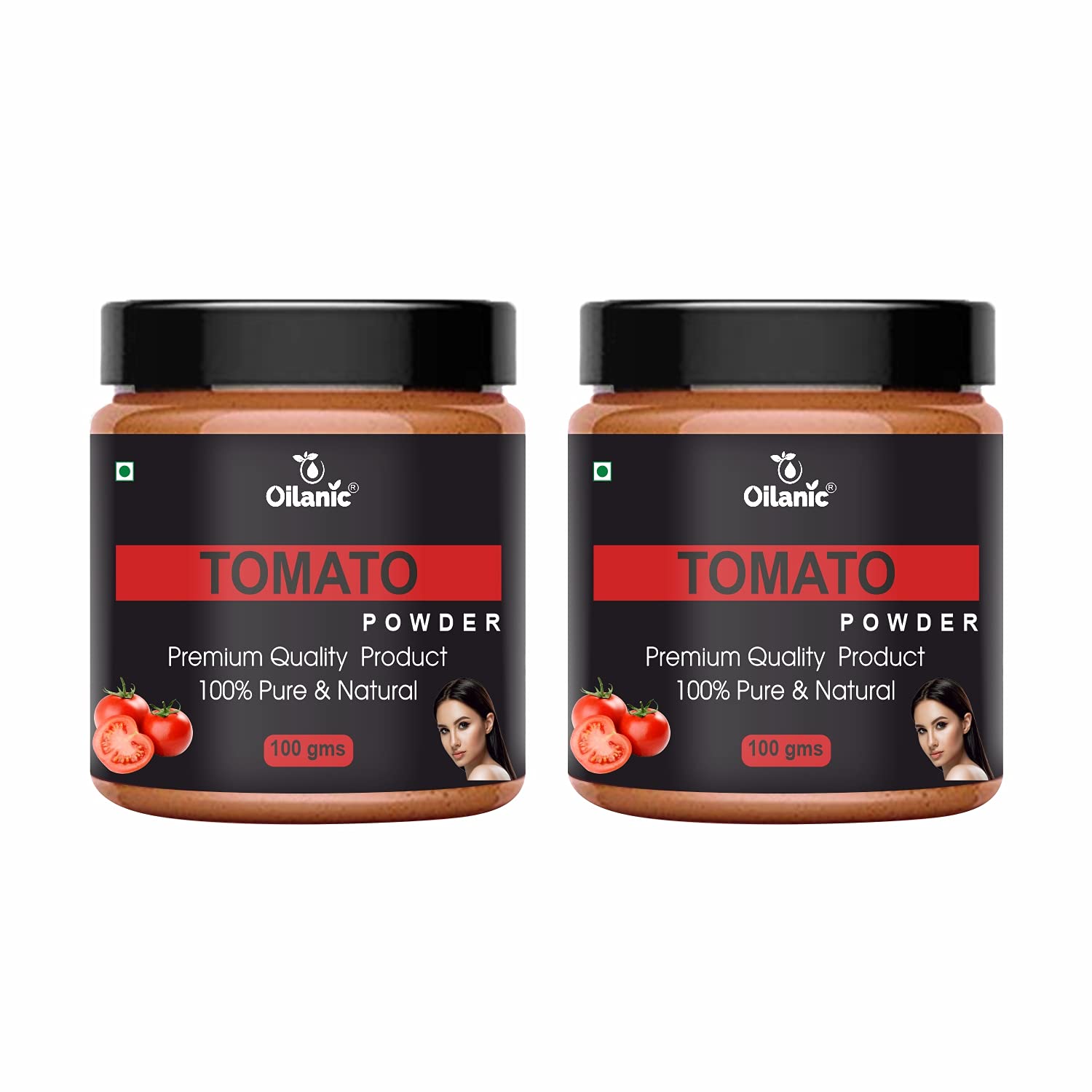Oilanic 100% Pure Natural Tomato Powder for Skin & Hair Care - 2 Pack (200g Each) | DIY Face Masks, Hair Treatments & Cooking Recipes