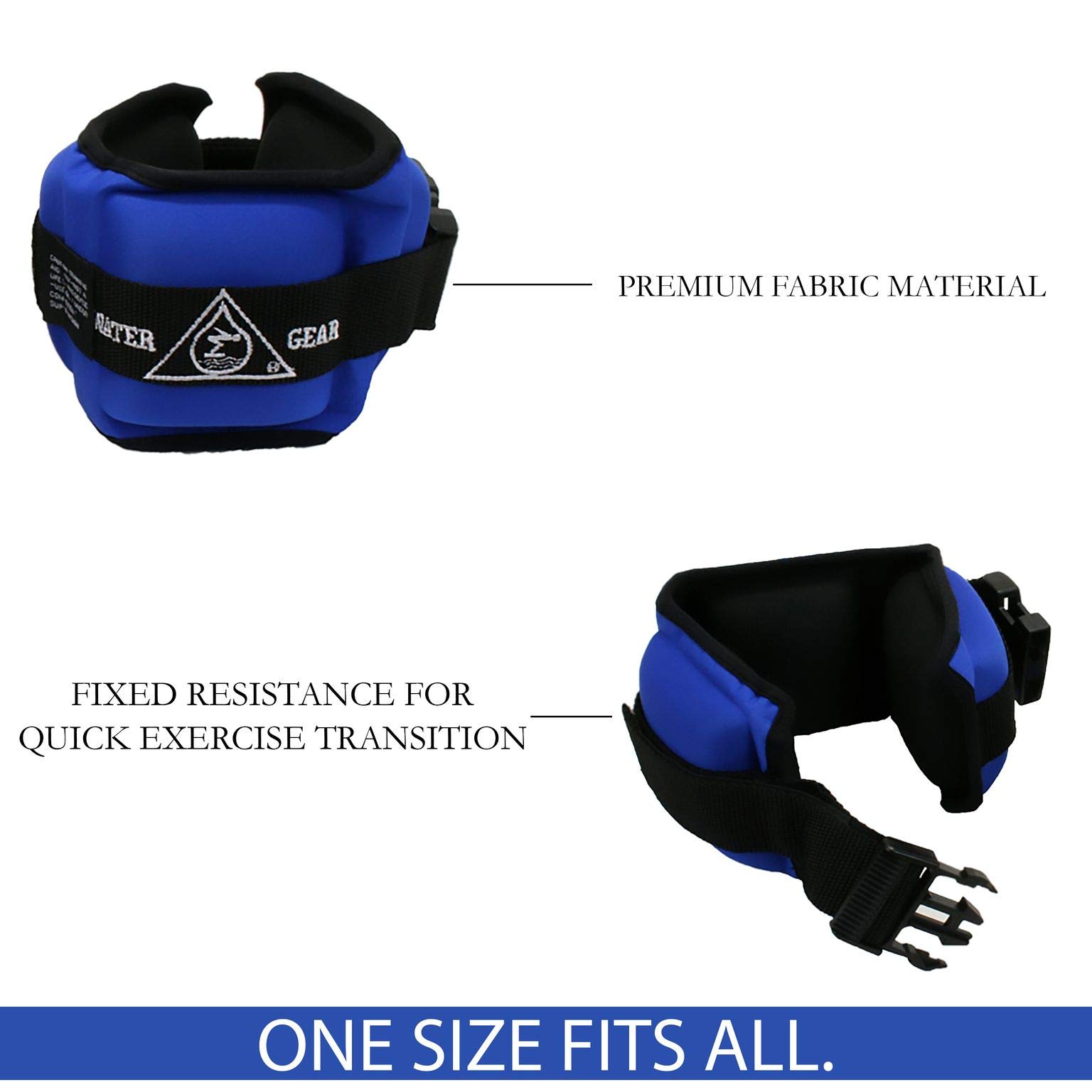 Professional Aqua Cuffs - Adjustable Water Resistance Bands for Ankle & Wrist - Swim Training, Aqua Aerobics & Pool Workouts - Ideal for Water Fitness, Therapy & Rehabilitation Exercises