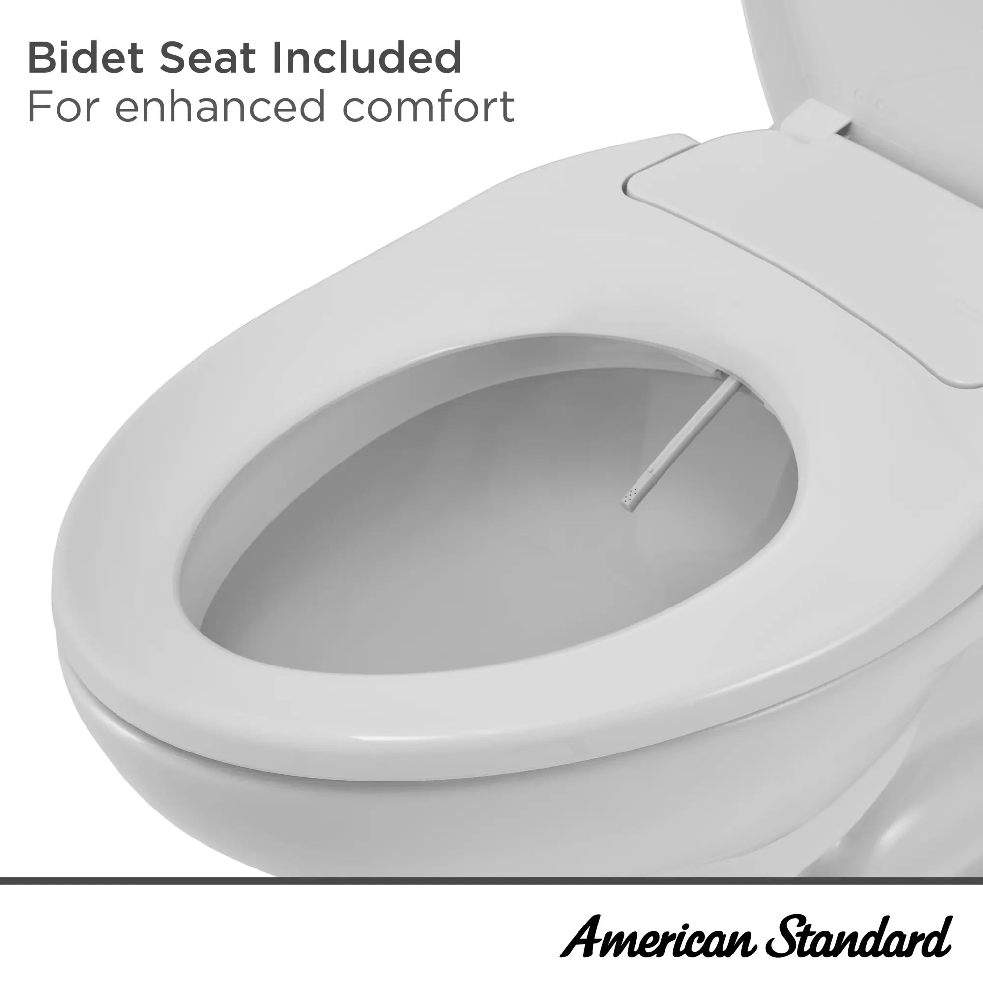 Edgemere Elongated Toilet with Aquawash 1.0 Bidet Seat Combo - Comfortable & Hygienic One-Piece Toilet with Advanced Bidet System for Modern Bathrooms