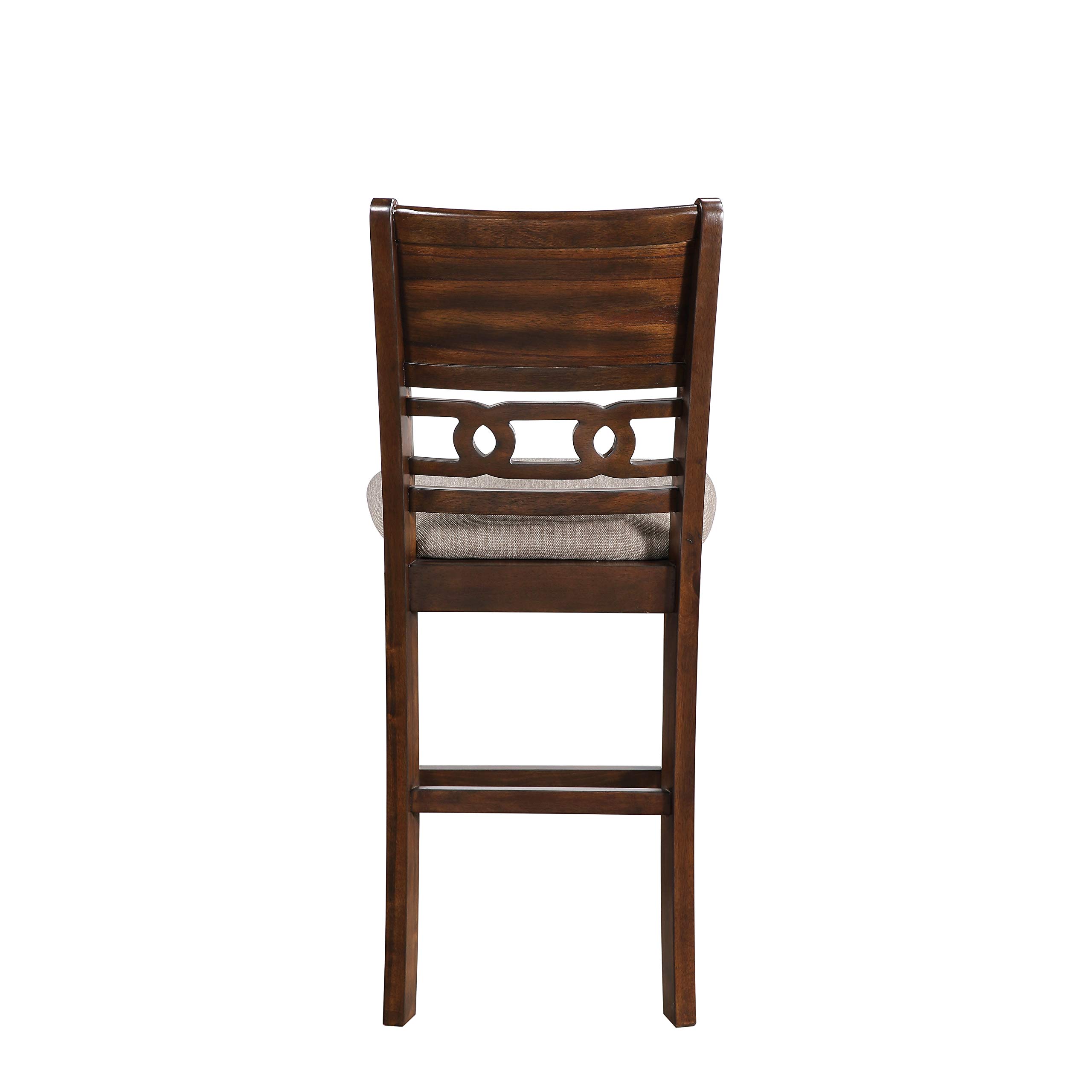 Classic Gia Counter Table Set with 2 Dining Chairs & Storage Shelf - 30 Inch Cherry Brown - Perfect for Small Kitchens, Breakfast Nooks & Studio Apartments