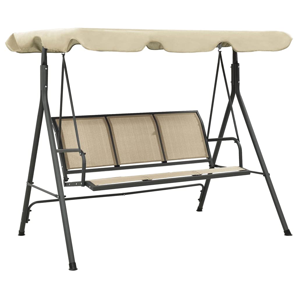 Loibinfen 3-Person Outdoor Swing Bench with Adjustable Canopy - 70.1