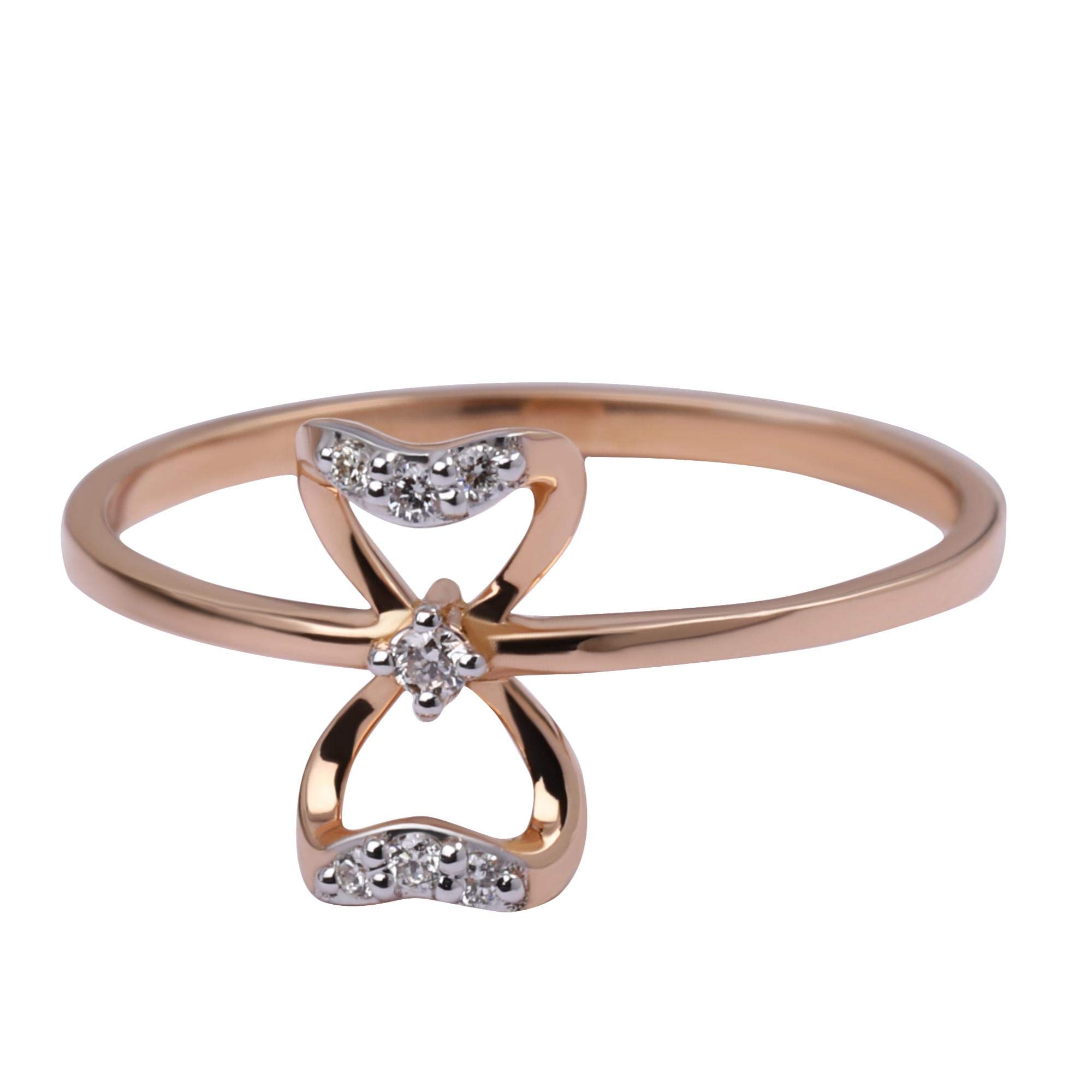 18K Rose Gold Engagement Ring with Genuine Diamonds - IGI Certified Art Deco Wedding Ring for Women | Elegant Statement Jewelry for Proposals, Anniversaries & Special Occasions