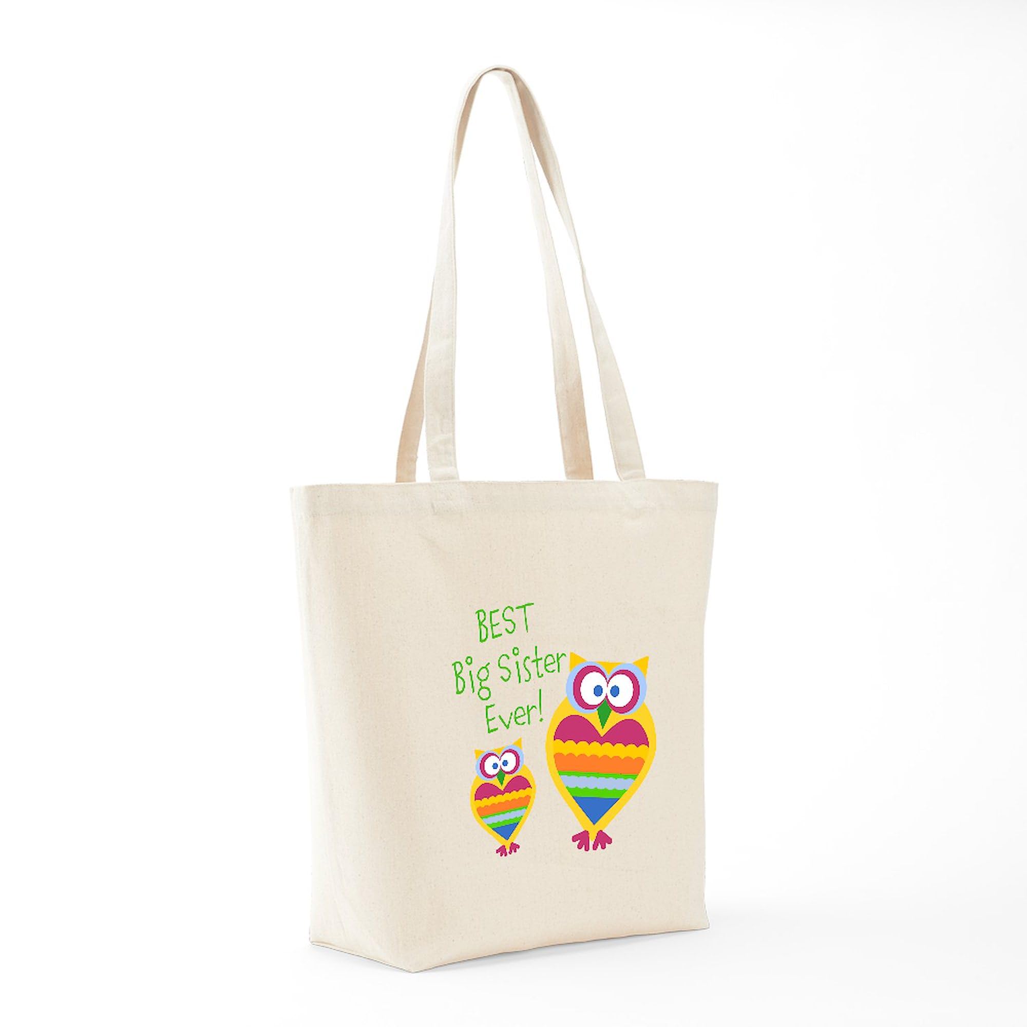 Best Big Sister Ever! Natural Canvas Tote Bag - Reusable Shopping Bag for Women, Gift for Sisters - Perfect for Groceries, Beach Trips & Daily Use