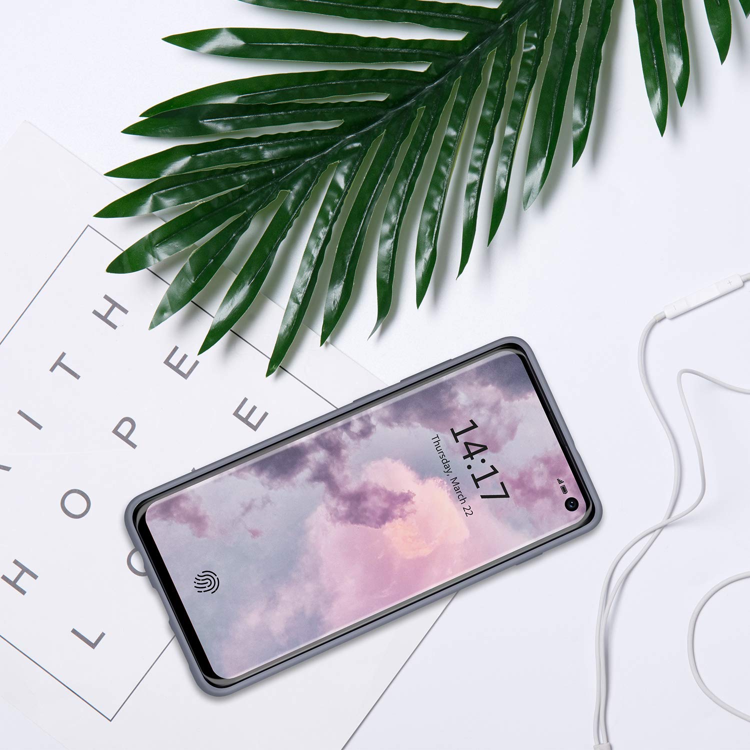 Abitku Galaxy S10 Case 6.1 Inch (2019) - Liquid Silicone Full Body Cover with Microfiber Lining, Screen & Camera Protection - Lavender Gray | Perfect for Everyday Use, Work & Travel Protection