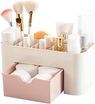 Multi-Functional Plastic Makeup Organizer Box - Storage Case for Cosmetics & Beauty Tools (1-Piece) - Perfect for Vanity, Travel & Home Organization