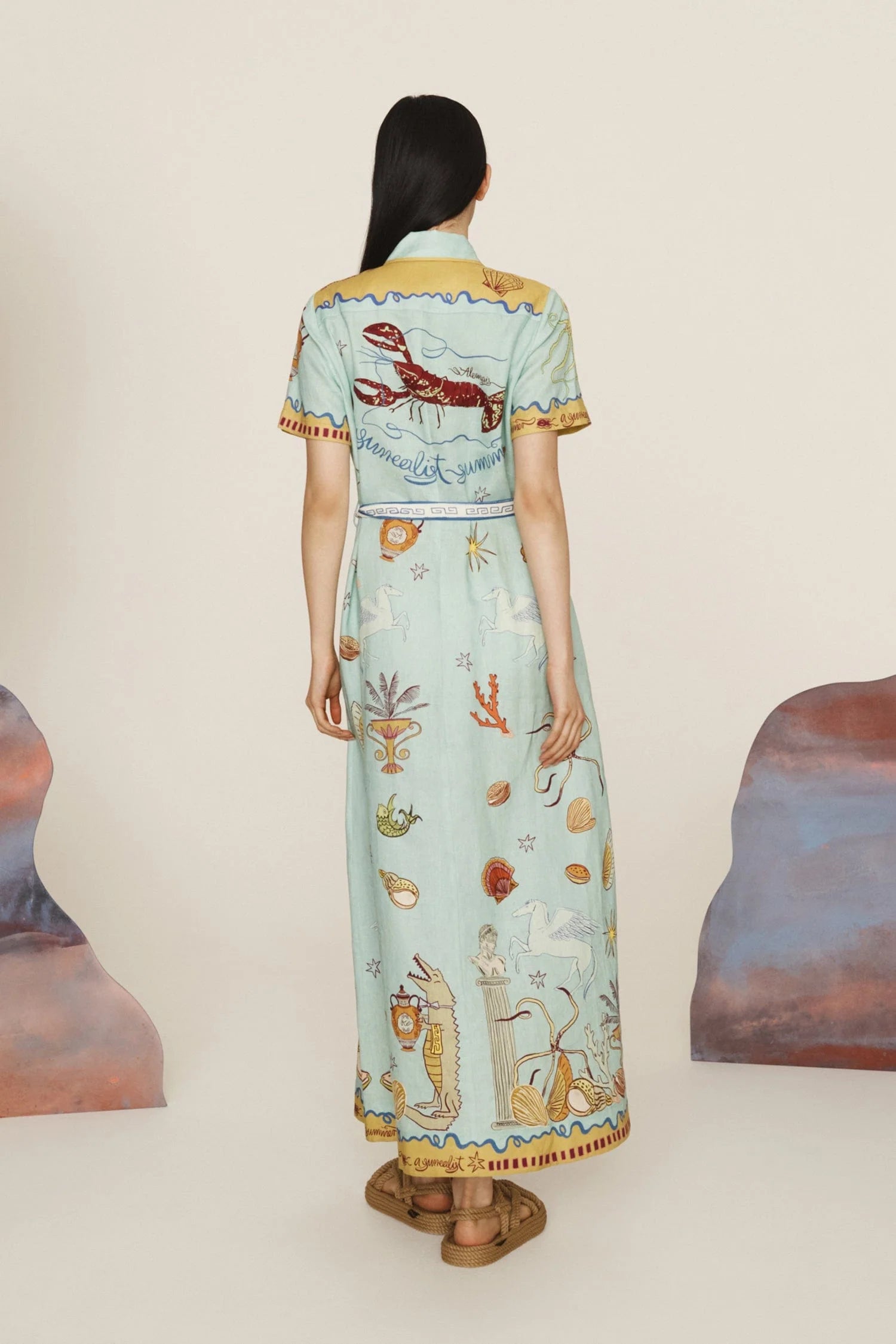 Alémais Surrealist Summer Shirtdress - Flowy Casual Dress for Women | Perfect for Beach, Vacation & Summer Outings