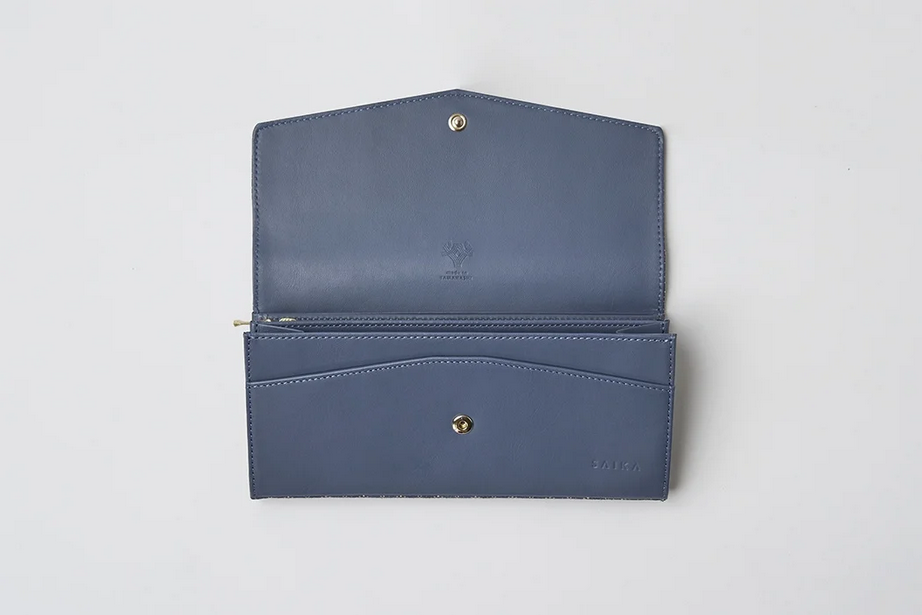 Premium Koshu Inden Japanese Deerskin Leather Long Wallet - Handcrafted in Japan - Genuine Leather Bifold Wallet for Men - Perfect for Business, Travel & Everyday Use