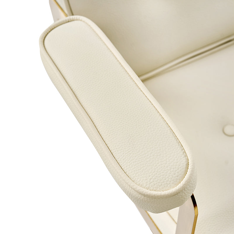 Denise Upholstered Swivel Office Chair - Ergonomic Executive Desk Chair with Adjustable Height & Lumbar Support - Perfect for Home Office, Gaming & Conference Rooms