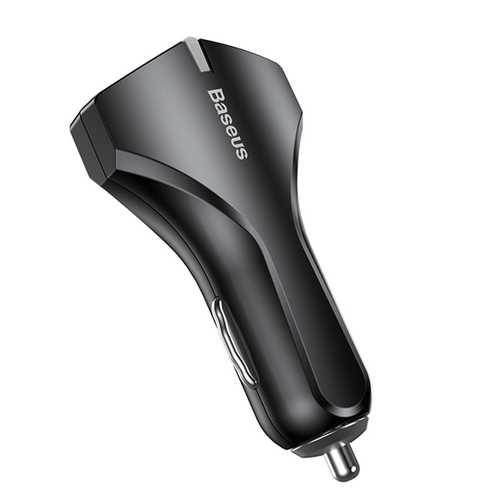 Baseus QC3.0 3A Dual USB Fast Car Charger with LED Indicator - Compatible with iPhone X/8/8 Plus, OnePlus 5, Tablets & More - Perfect for Road Trips & Daily Commuting