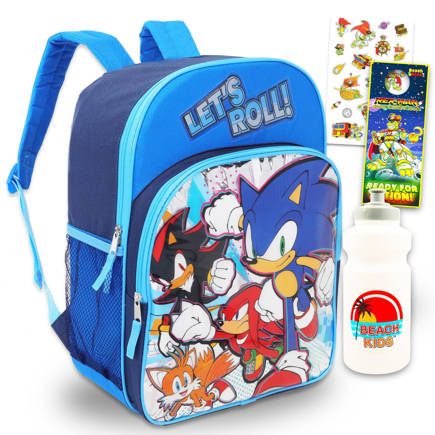 Sonic The Hedgehog Backpack Set for Boys - 16