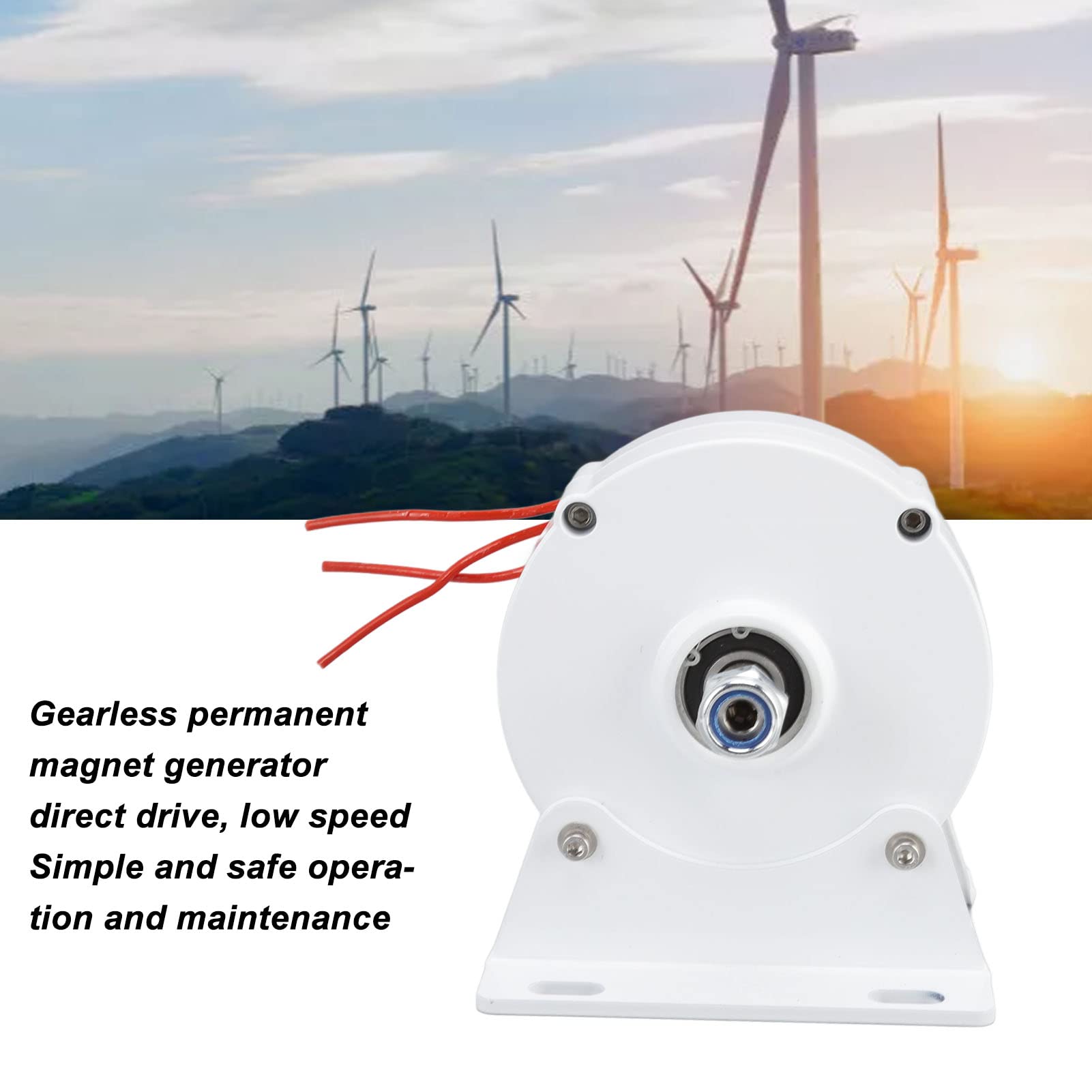 200W 750 RPM Three Phase Permanent Magnet Alternator Generator - 12V AC Electric Motor for Vertical/Horizontal Wind Turbine | Perfect for Home Wind Power Systems & Off-Grid Energy Solutions