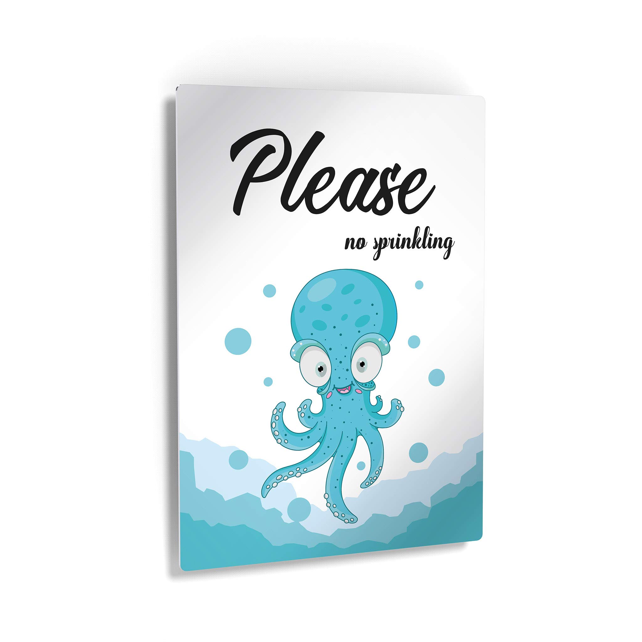Funny Kids Bathroom Sign - 'Please No Sprinkles' Quote Metal Print Wall Art | Bathroom Decor, Home Decoration | Ready to Hang 40x30 | Made in USA | Perfect for Kids' Bathrooms, Playrooms & Humorous Home Decor