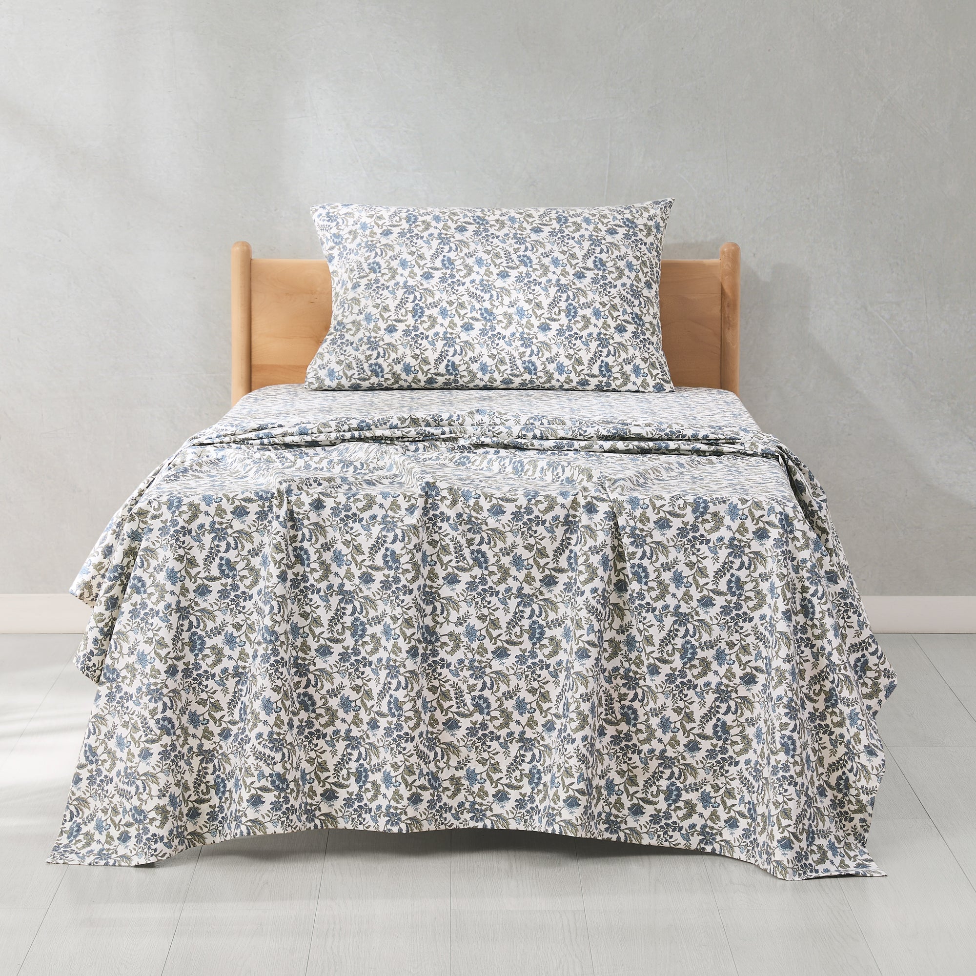 Lillian Block Print Cotton Sheet Set - Soft & Breathable Queen Size Bedding for Comfortable Sleep - Perfect for Home, Hotel, and Guest Room Use