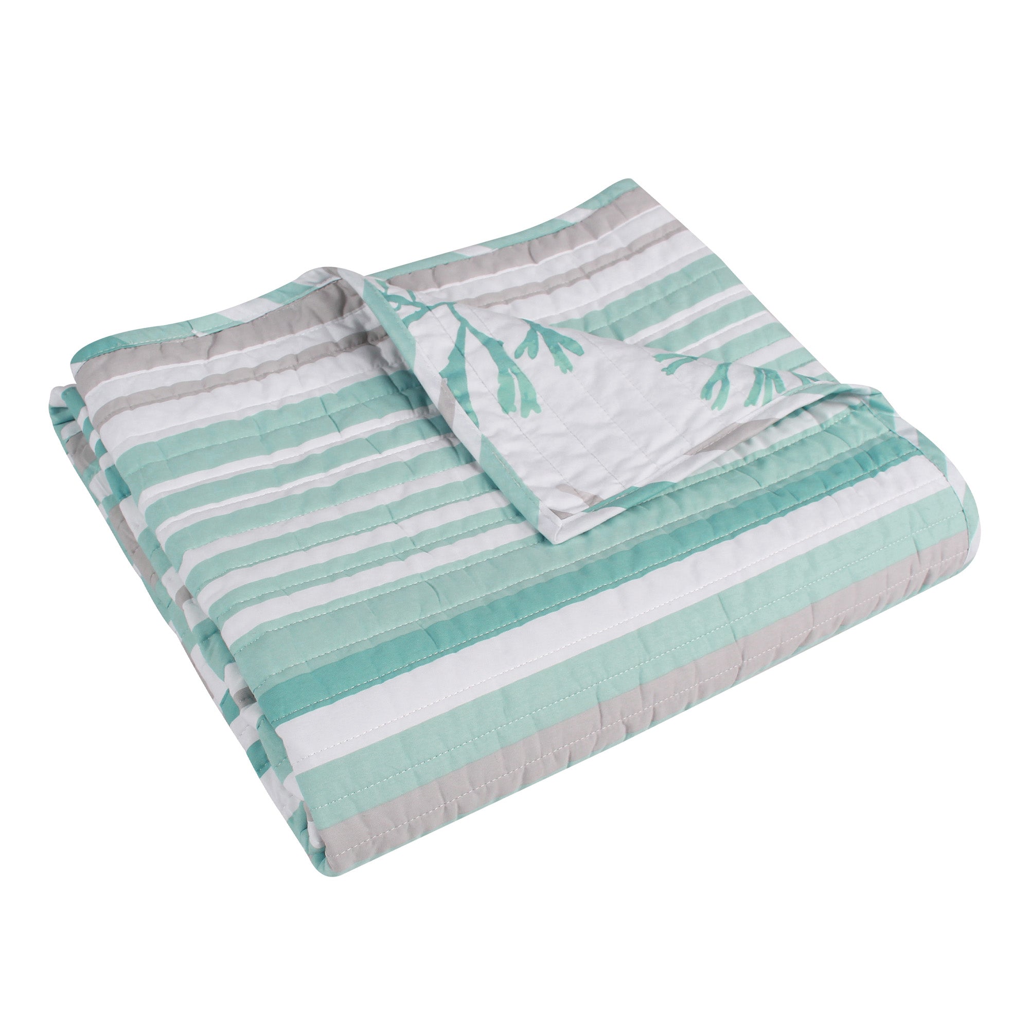 Truro Stripe Quilted Throw Blanket - Soft Cozy Bedspread for Couch, Sofa & Bed - Perfect for Home Decor, Living Room & Gift Giving