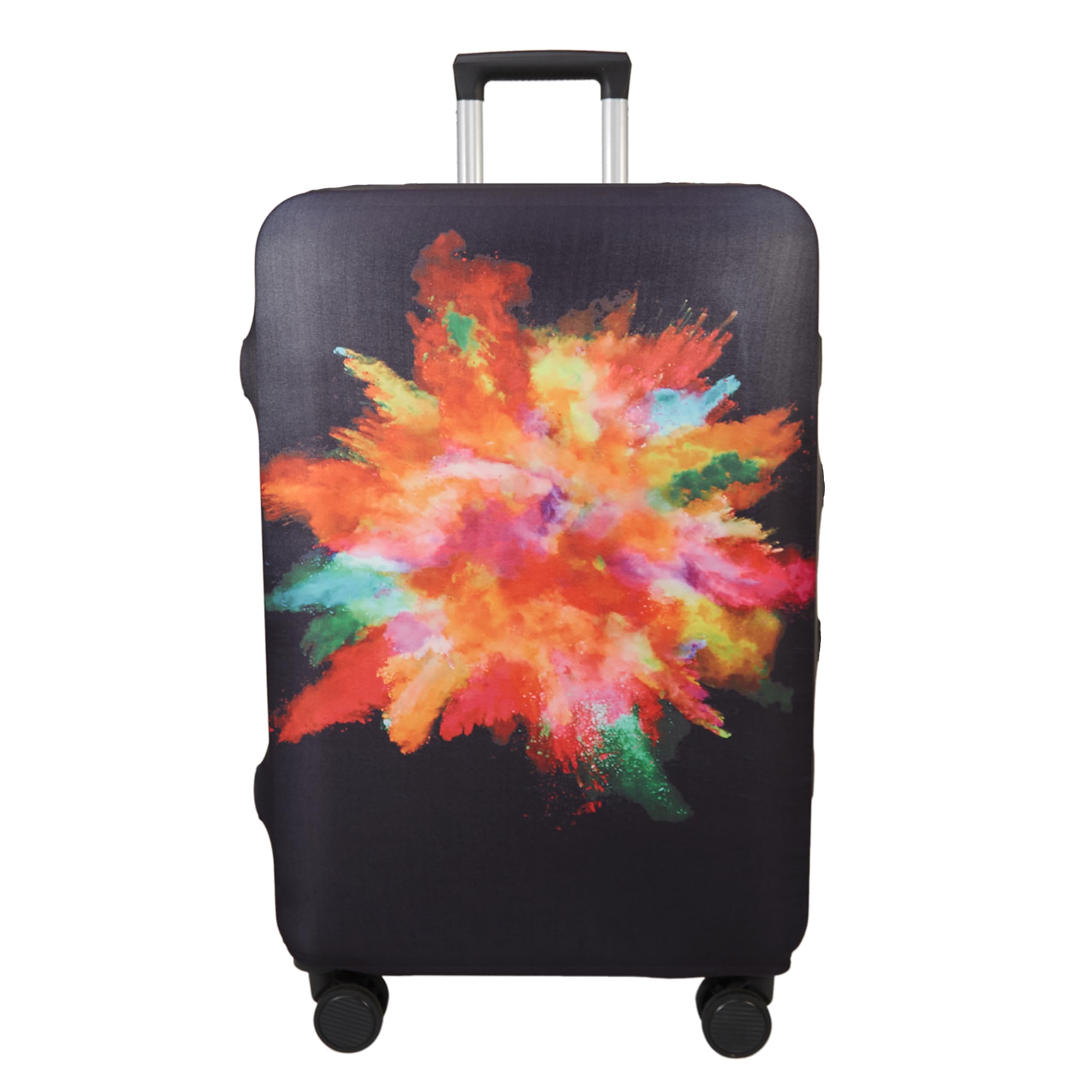 WUJIAONIAO 18-32 Inch Luggage Cover - Waterproof Suitcase Protector for Travel (Fits 22-24 Inch Bags, Graffiti Design) - Perfect for Airplane, Train & Bus Trips