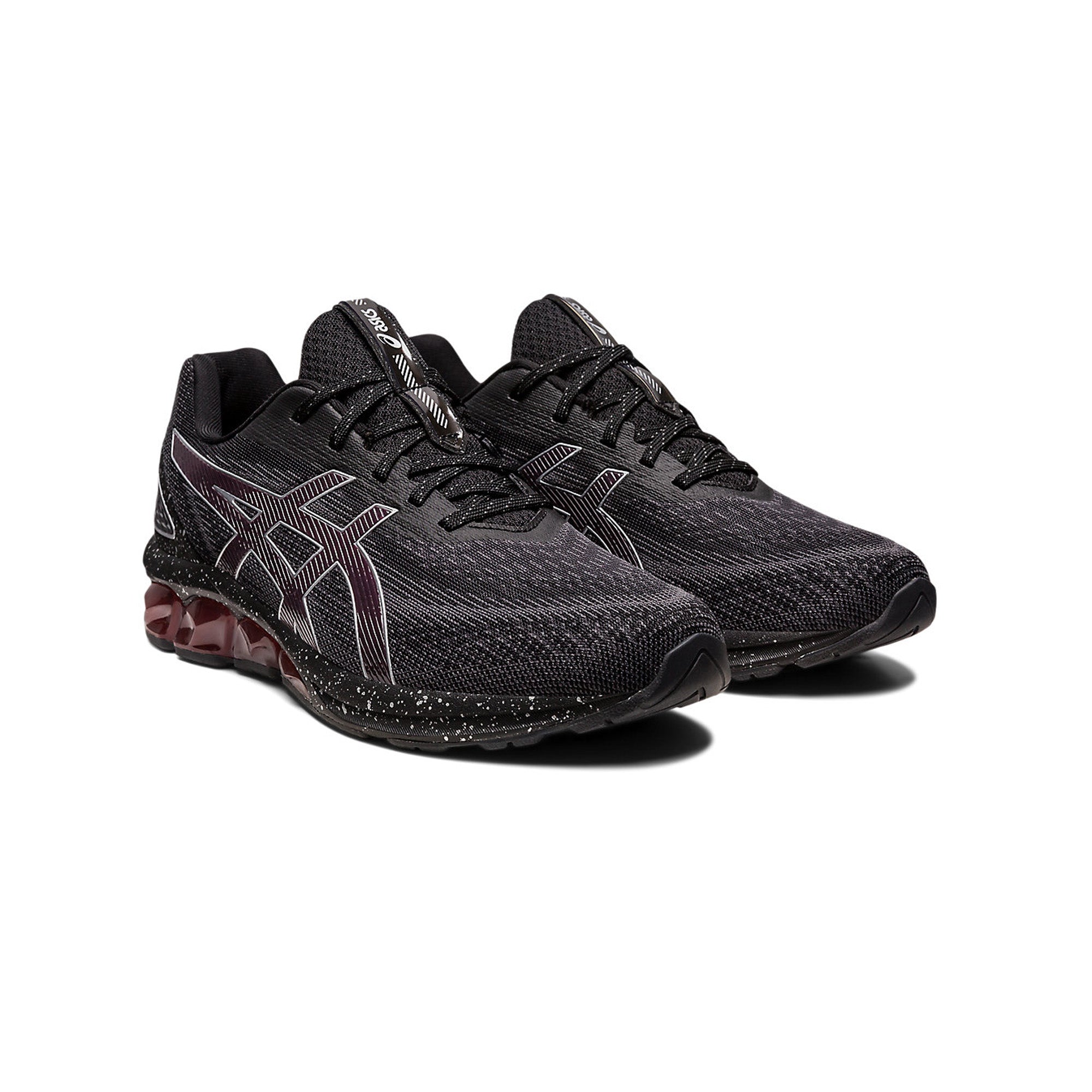 ASICS GEL-QUANTUM 180 VII Running Shoes for Men - Black/Cayenne - Lightweight Cushioned Sneakers for Jogging, Gym Workouts & Daily Wear