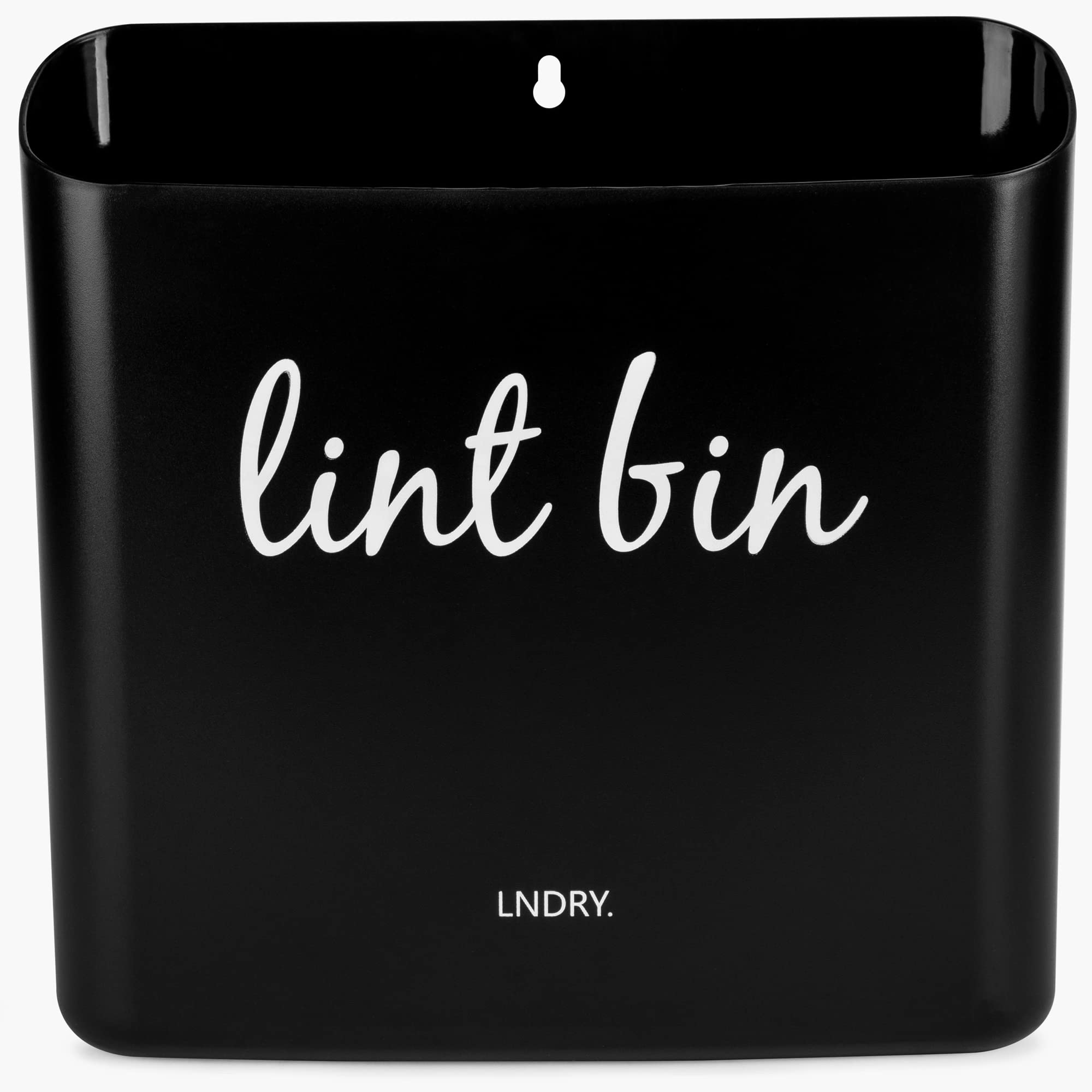 Magnetic Lint Bin for Laundry Room - Black Lint Holder & Dryer Lint Collector for Washing Machine - Laundry Organization Storage, Lint Trash Can, Laundry Room Decor Accessories - Perfect for Home, Apartment & Laundromat Use