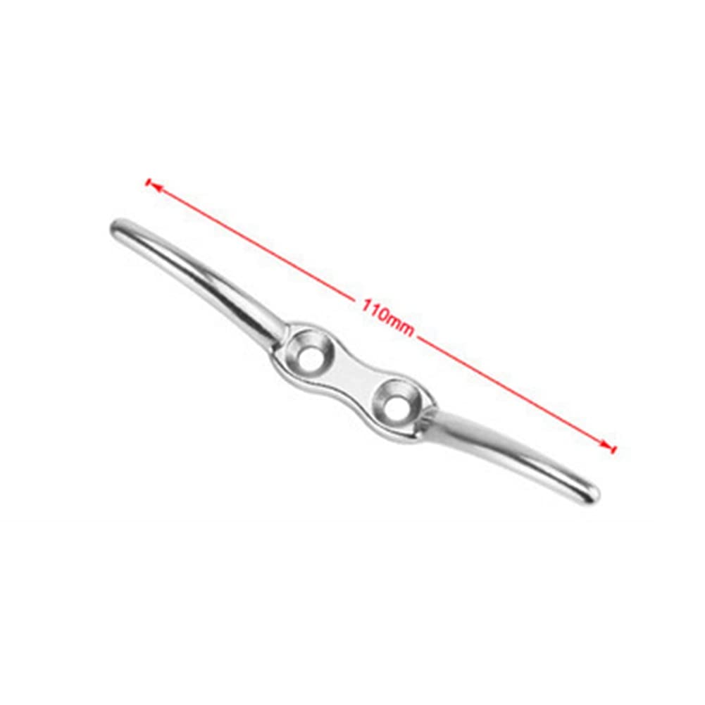 4 Inch Stainless Steel Flagpole Cleat Hooks - Heavy Duty Rope Cleats Hardware with Mounting Screws for Flag Pole Halyard | Perfect for Boat Deck, Dock, Marine & Outdoor Flag Display