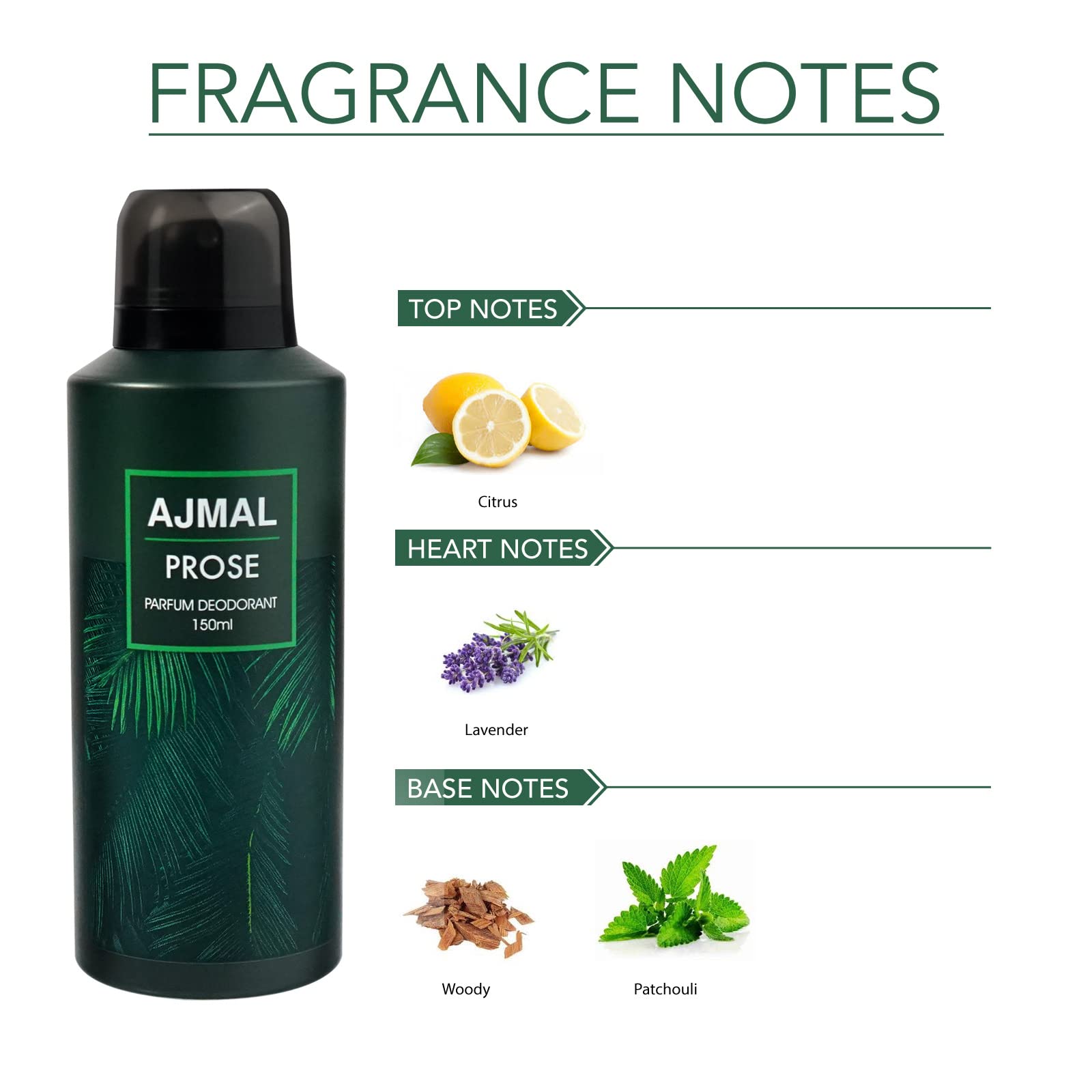 Ajmal Prose and Yearn Deodorant Perfume for Men - 150ml Each | Long-Lasting Fragrance Gift Set | Perfect for Daily Wear, Office & Special Occasions