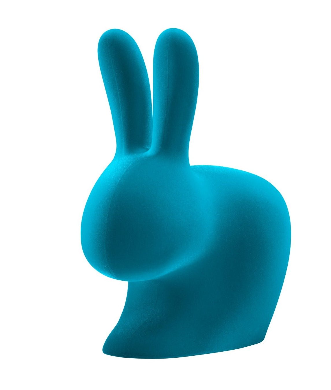 Qeeboo Rabbit Chair for Kids - Soft Velvet Finish, Modern Nursery Decor, Playroom Seating, and Stylish Children's Room Accent