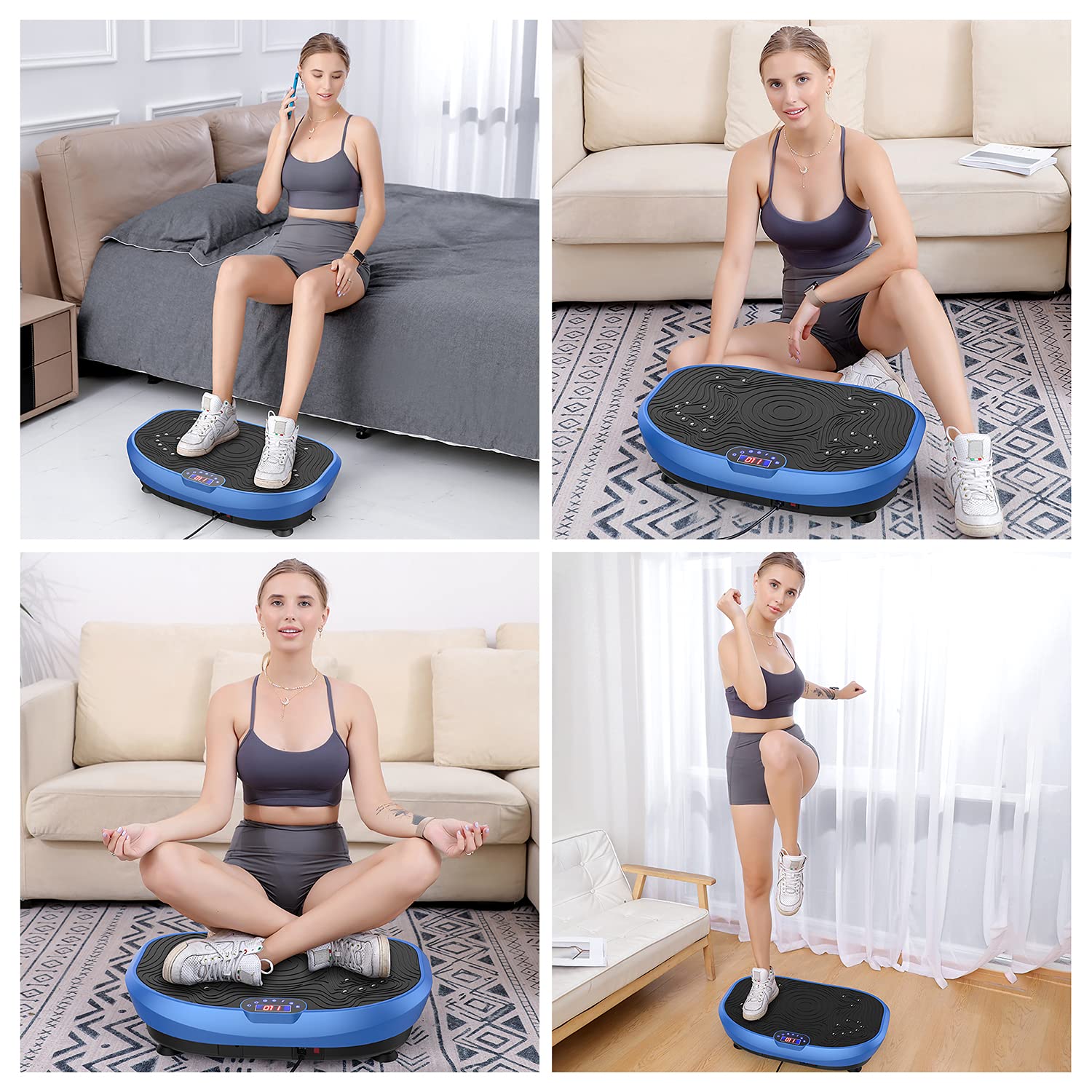 AXV Vibration Plate Exercise Machine - Whole Body Workout Platform for Weight Loss, Toning & Fitness | Home Gym Equipment for Women & Men | Perfect for Small Spaces, Post-Workout Recovery & Wellness Routines
