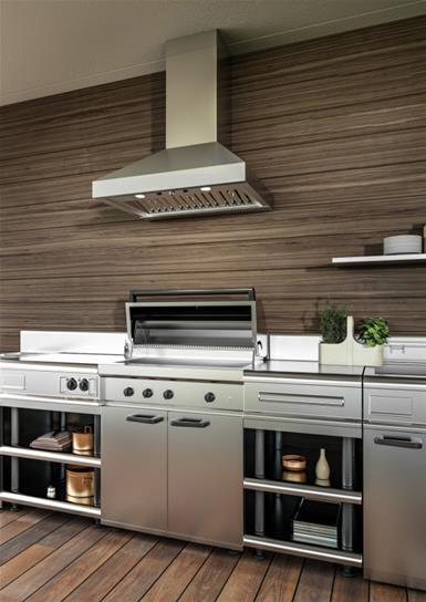 WTD9M48SB 48 Inch Stainless Steel Outdoor Chimney Range Hood - 1300 Max CFM, Powerful Ventilation for Outdoor Kitchens & BBQ Areas