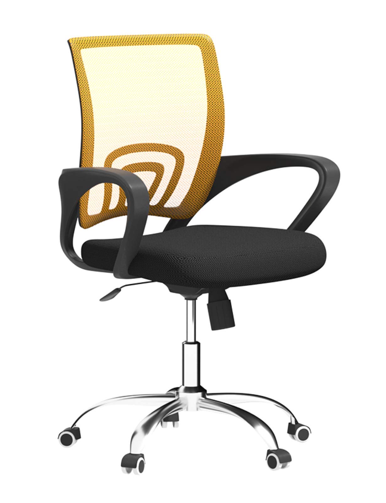 Ergonomic Office Chair with Lumbar Support - Mid Back Mesh Computer Desk Chair with Adjustable Armrests for Home & Office Workspace Comfort