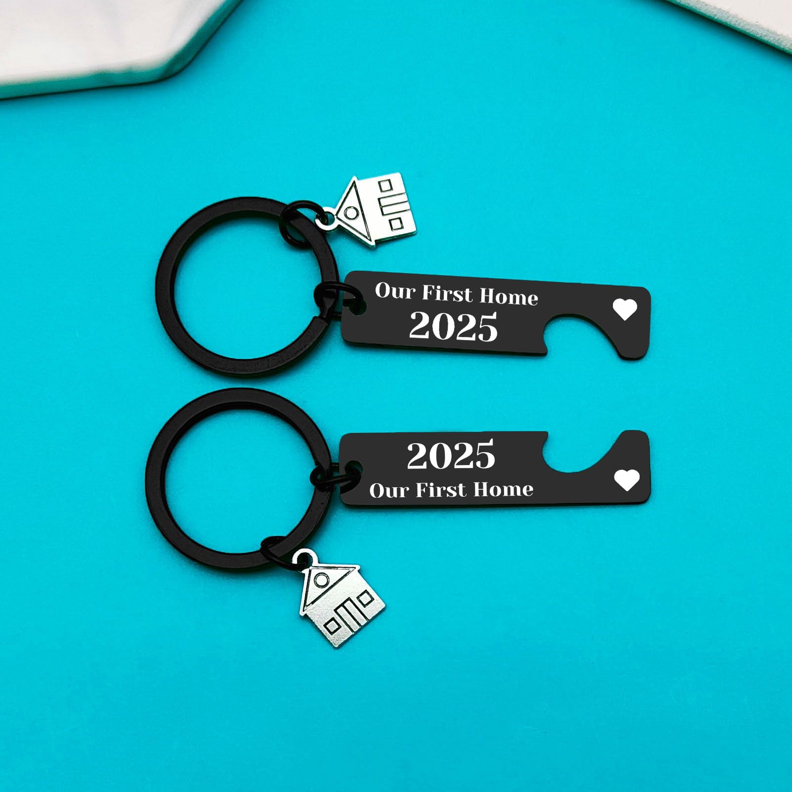 Our First Home Keychain - Personalized Housewarming Gift for Couples & New Homeowners - Perfect for House Keys, New Home Celebrations & Moving In Gifts