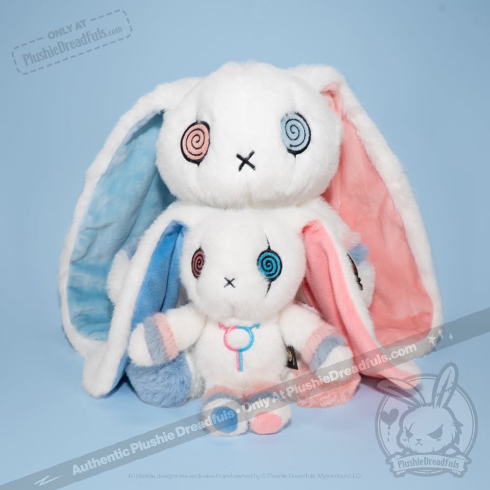 Plushie Dreadfuls Gender Dysphoria Rabbit Plush Keychain - Soft Stuffed Animal Toy for Mental Health Awareness, LGBTQ+ Support & Emotional Comfort | Perfect for Backpacks, Gifts & Therapy