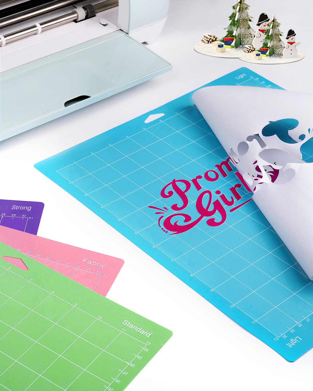 Premium 12-Pack 12x12 Cutting Mats for Cricut Maker 3, Maker, Explore 3, Air 2, Air & One - Sticky Grip Fabric Mats Replacement Accessories for Silhouette & Cricket - Perfect for DIY Crafts, Scrapbooking & Card Making Projects