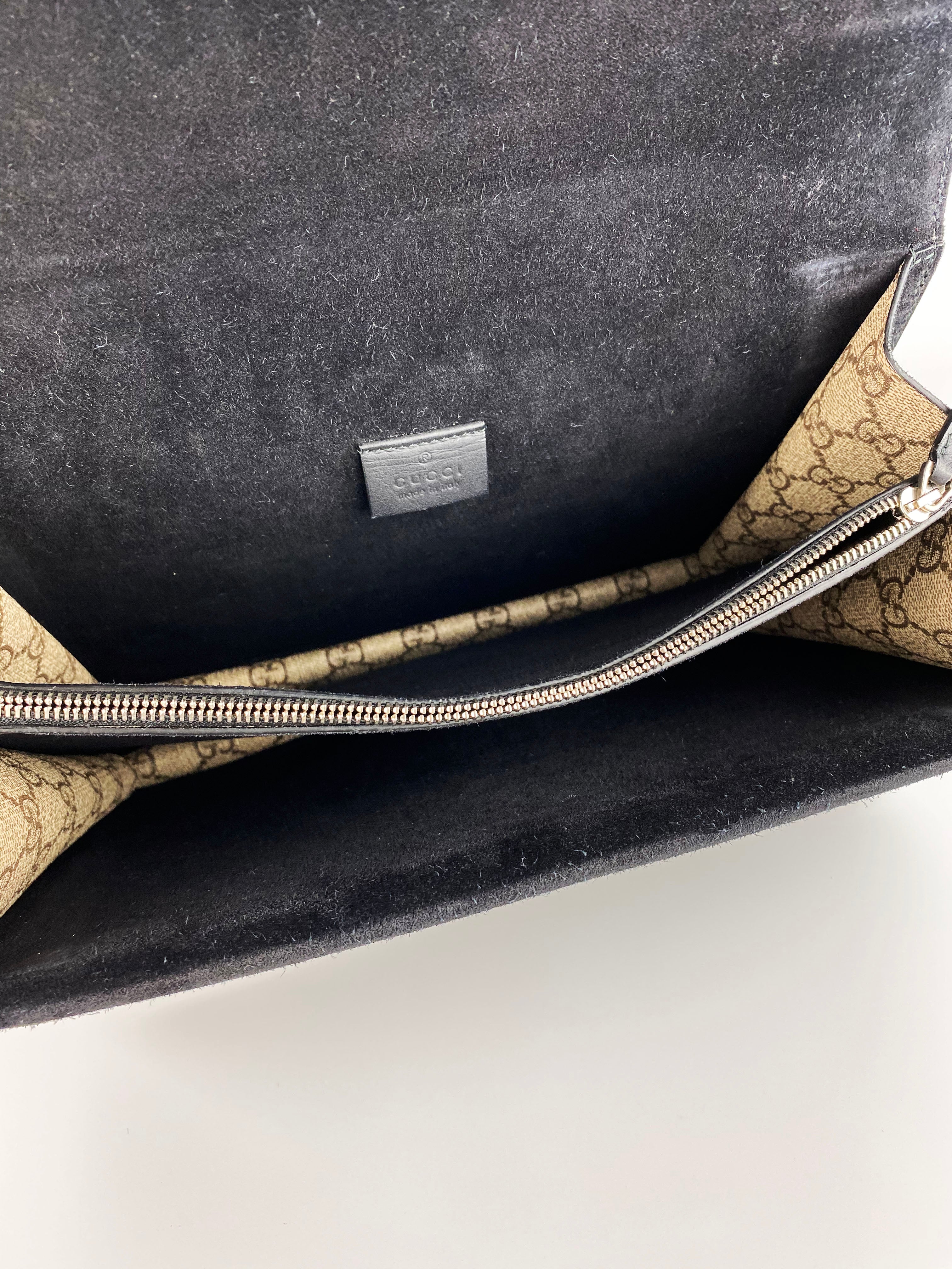 Gucci Dionysus Monogram Shoulder Bag with Black Suede Trim - Luxury Crossbody Purse for Women, Perfect for Evening Parties & Date Nights